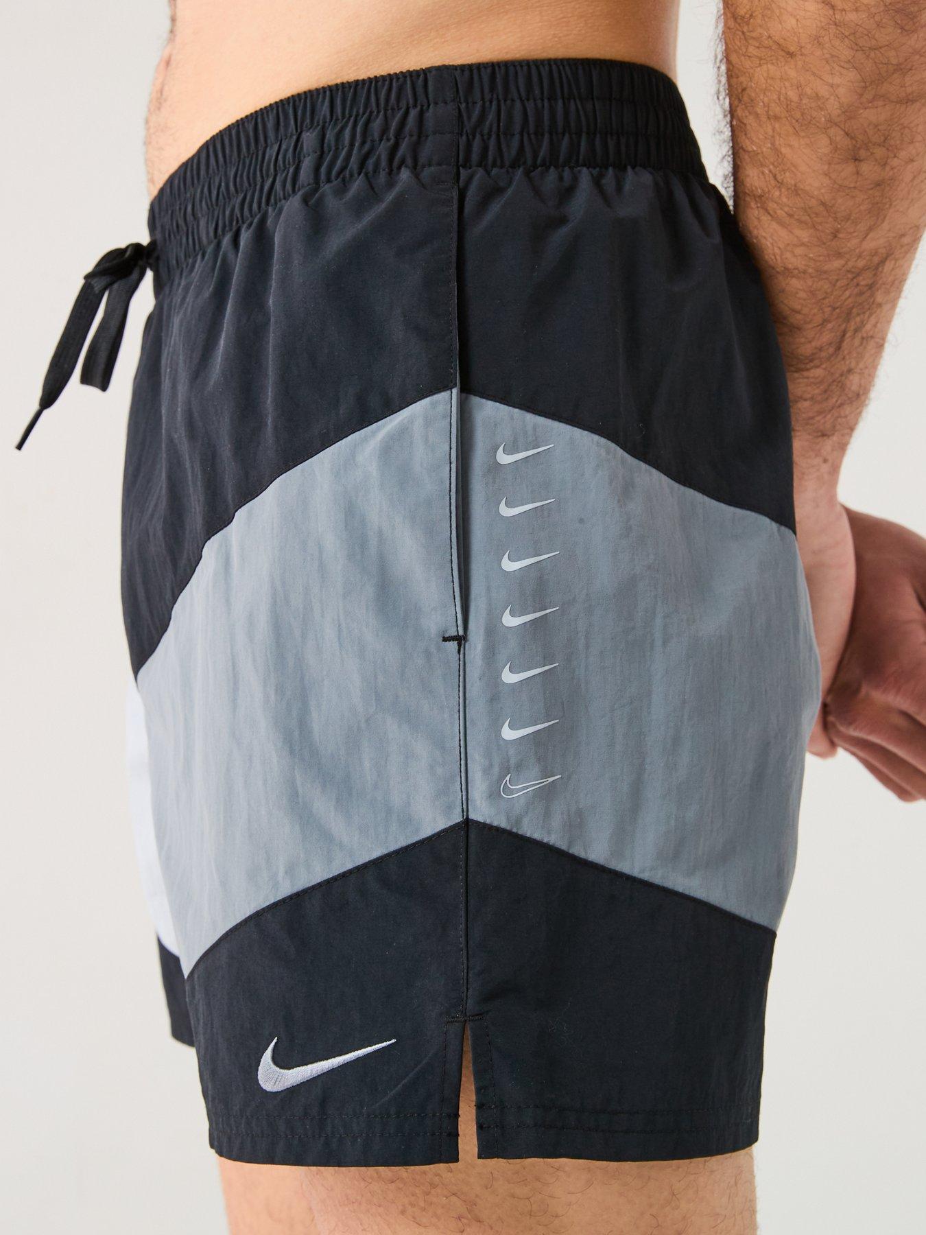 Image 4 of 5 of Nike Mens Multi Logo Vortex 5 Inch Volley Swim Short - Black