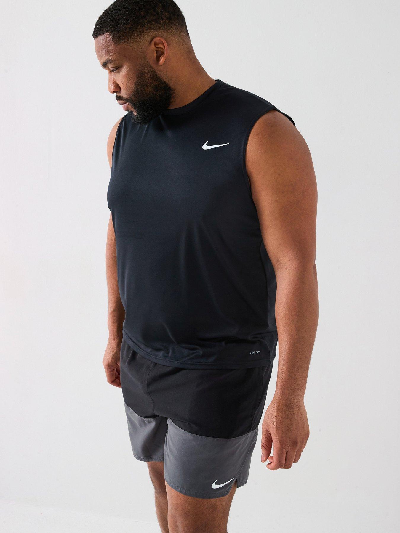 Nike Mens Extended Size Sleeveless Hydroguard T Shirt - Black