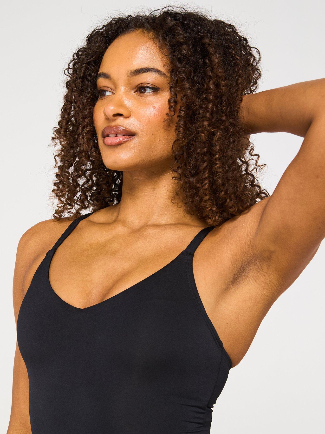 Image 5 of 5 of Nike Womens Essential V Neck One Piece Swimsuit - Black