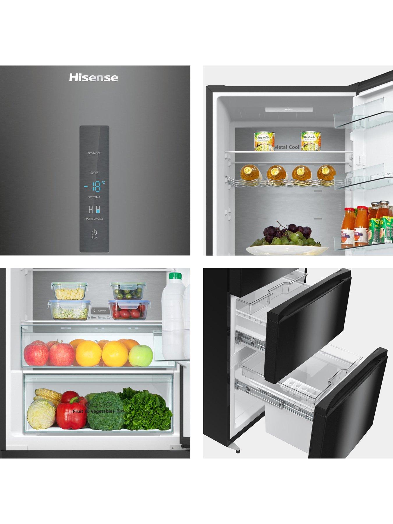 hisense-rm469n4afeuk-200cm-high-6040-frost-free-fridge-freezer-black-gloss-e-ratedoutfit