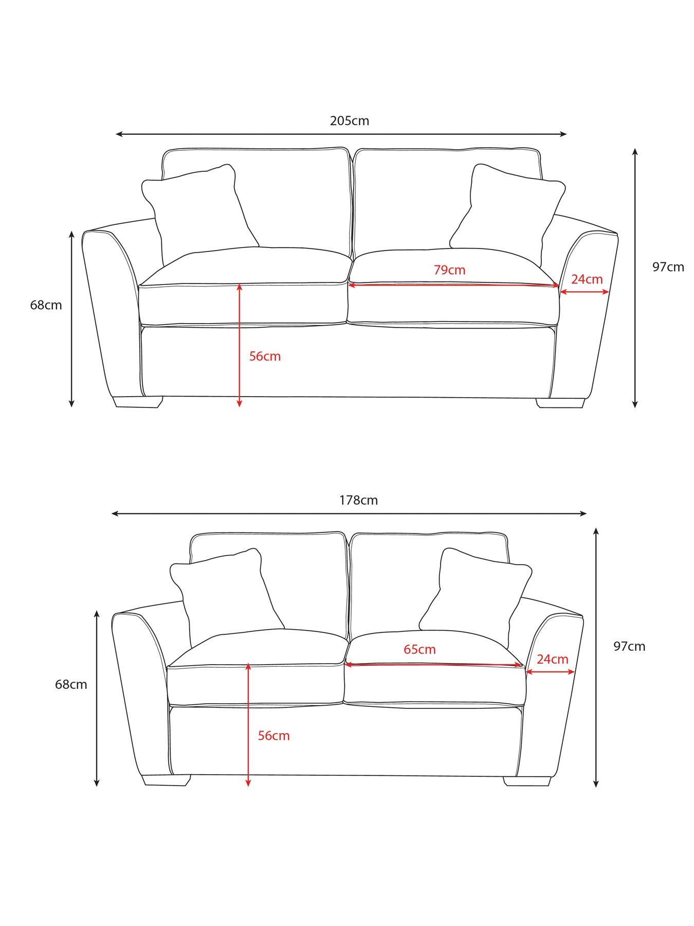 Image 7 of 7 of Very Home Lucerne 3 + 2 Seater Fabric Sofa Set (Buy &amp; SAVE!)&nbsp;- Made to Order in the UK