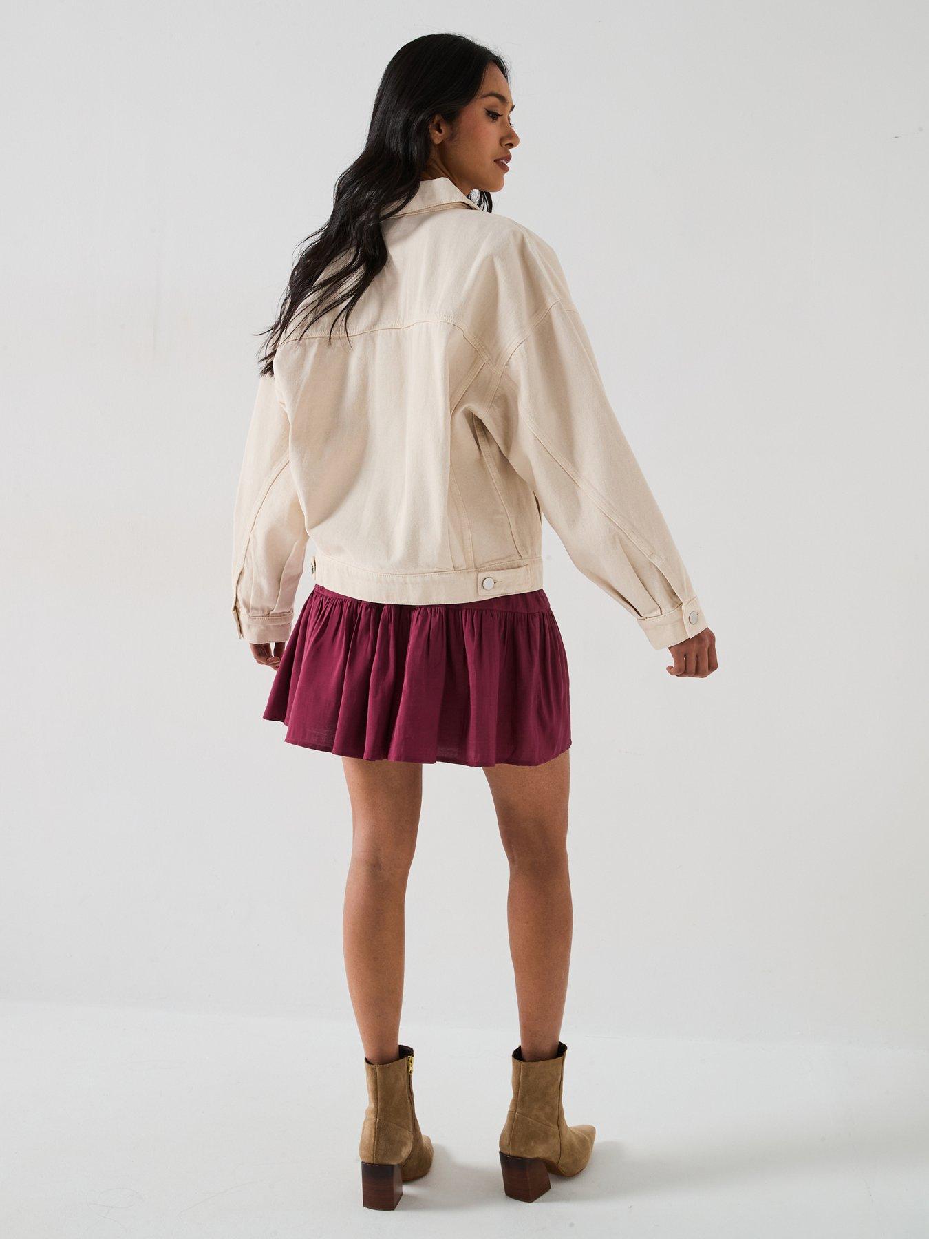 Image 2 of 6 of V by Very Boyfriend Denim Jacket - Ecru
