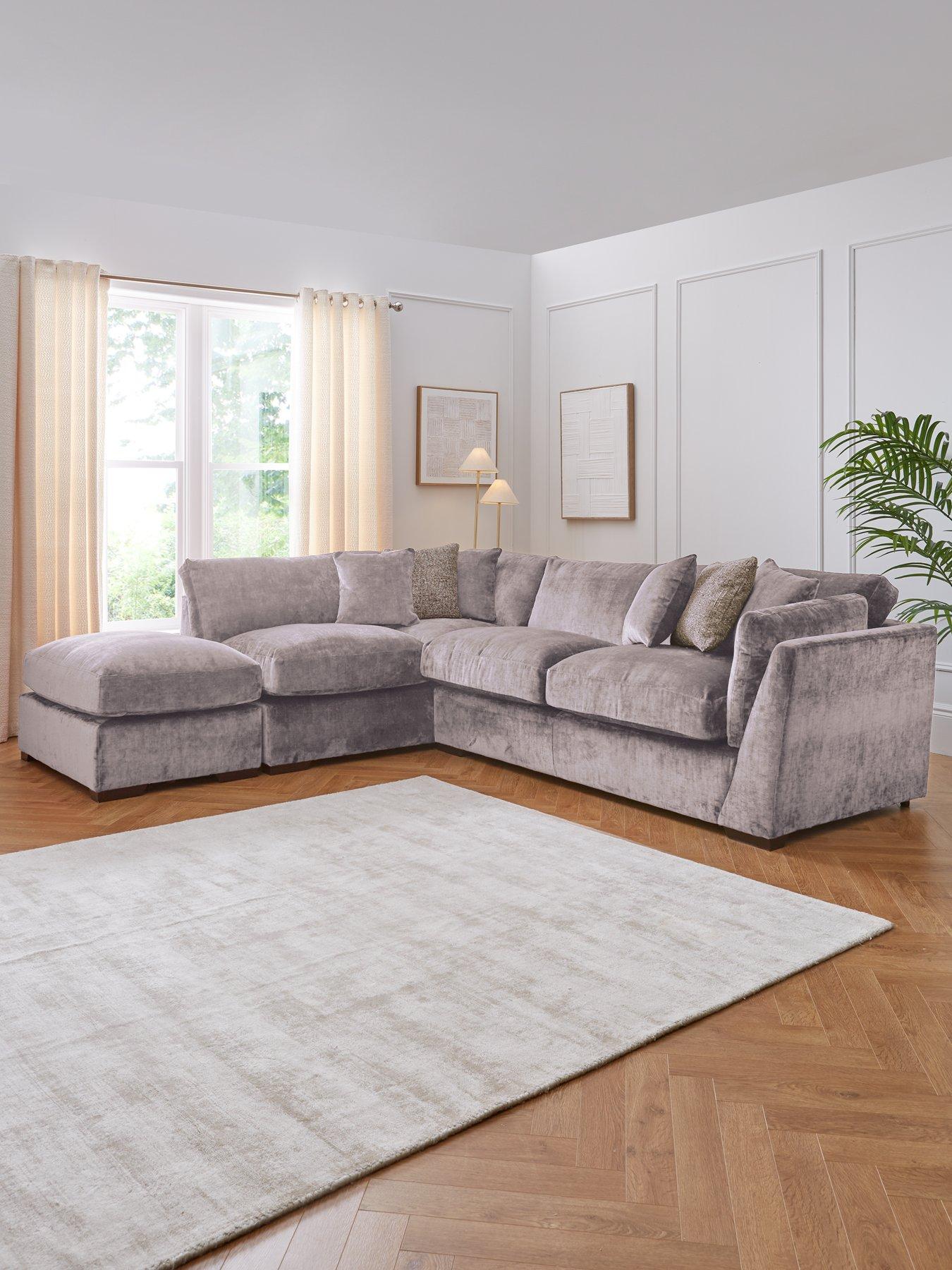 very-home-caressa-lh-corner-chaise-with-fs