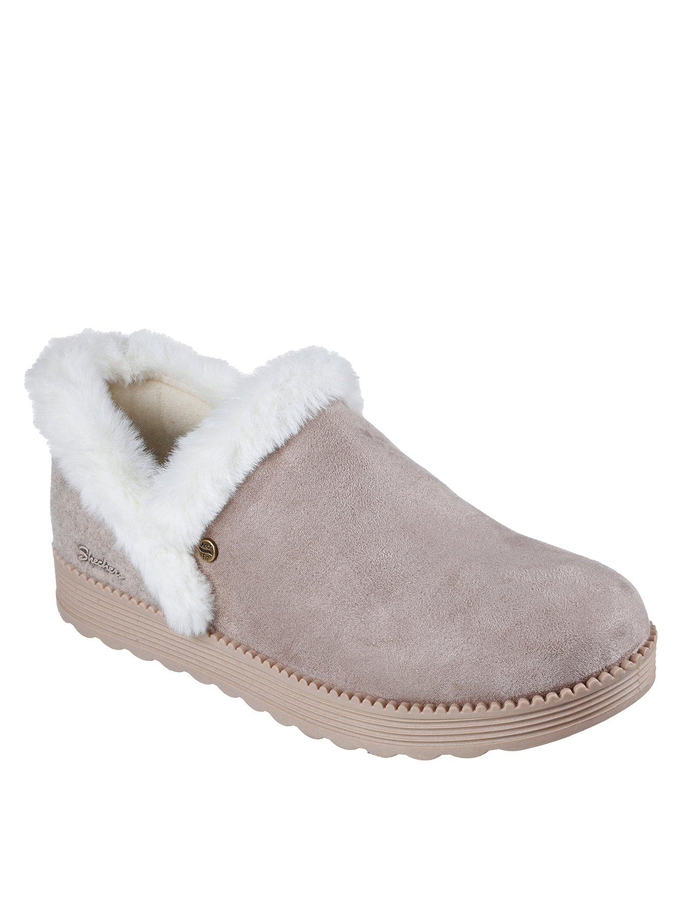 skechers-arch-fit-dream-winter-warmth-faux-fur-slip-on-bootie-w-arch-fit-taupestillFront