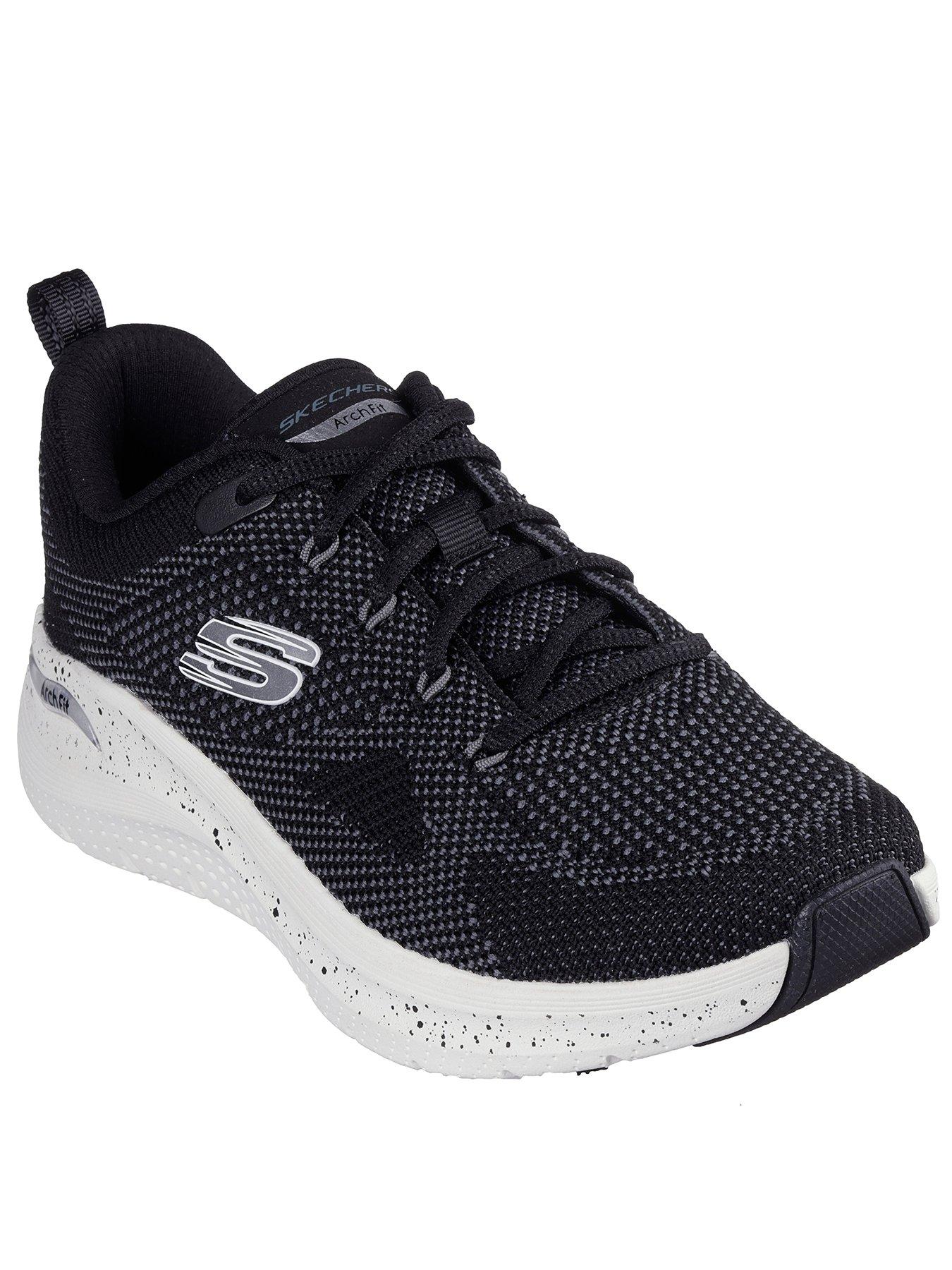 skechers-arch-fit-engineered-knit-lace-up-w-air-cooled-black-knitcharcoal-trimstillFront