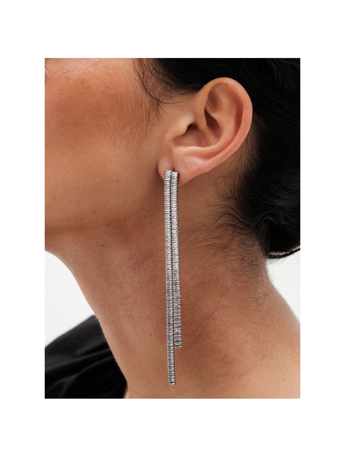 mood-mood-hematite-crystal-double-baguette-linear-drop-earringfront