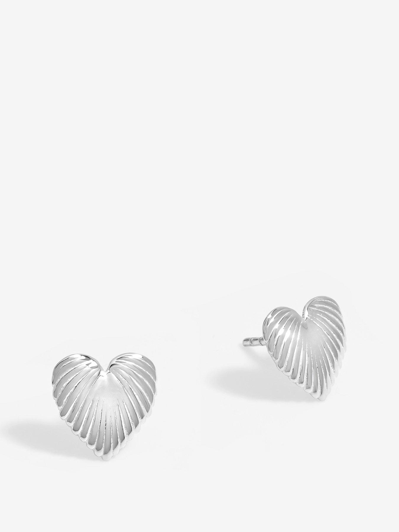 simply-silver-simply-silver-sterling-silver-925-polished-ridge-heart-stud-earrings