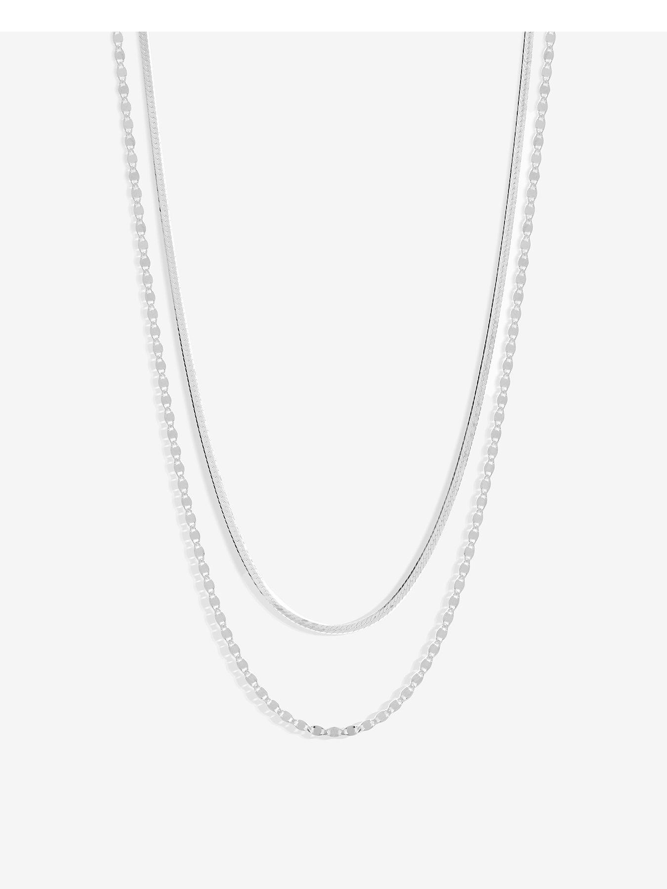 simply-silver-simply-silver-sterling-silver-925-polished-textured-double-chain-necklace