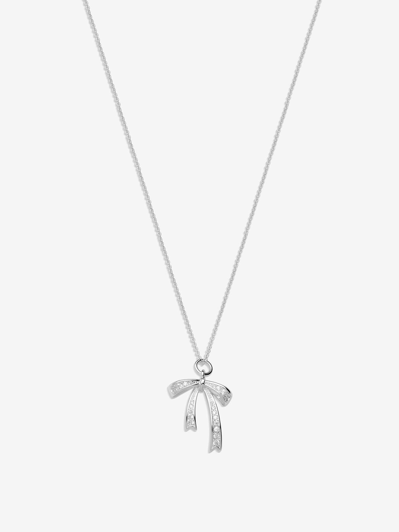 simply-silver-simply-silver-sterling-silver-925-cubic-zirconia-bow-pendant