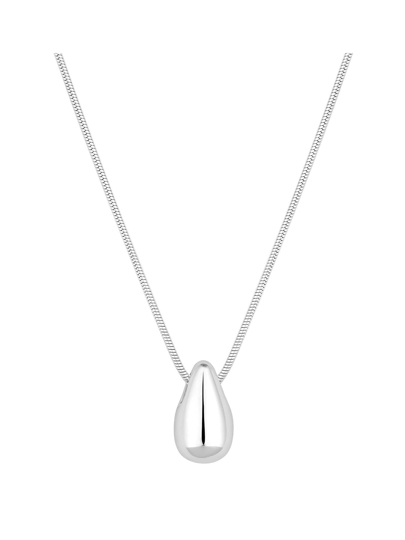 simply-silver-simply-silver-sterling-silver-925-polished-nugget-necklace