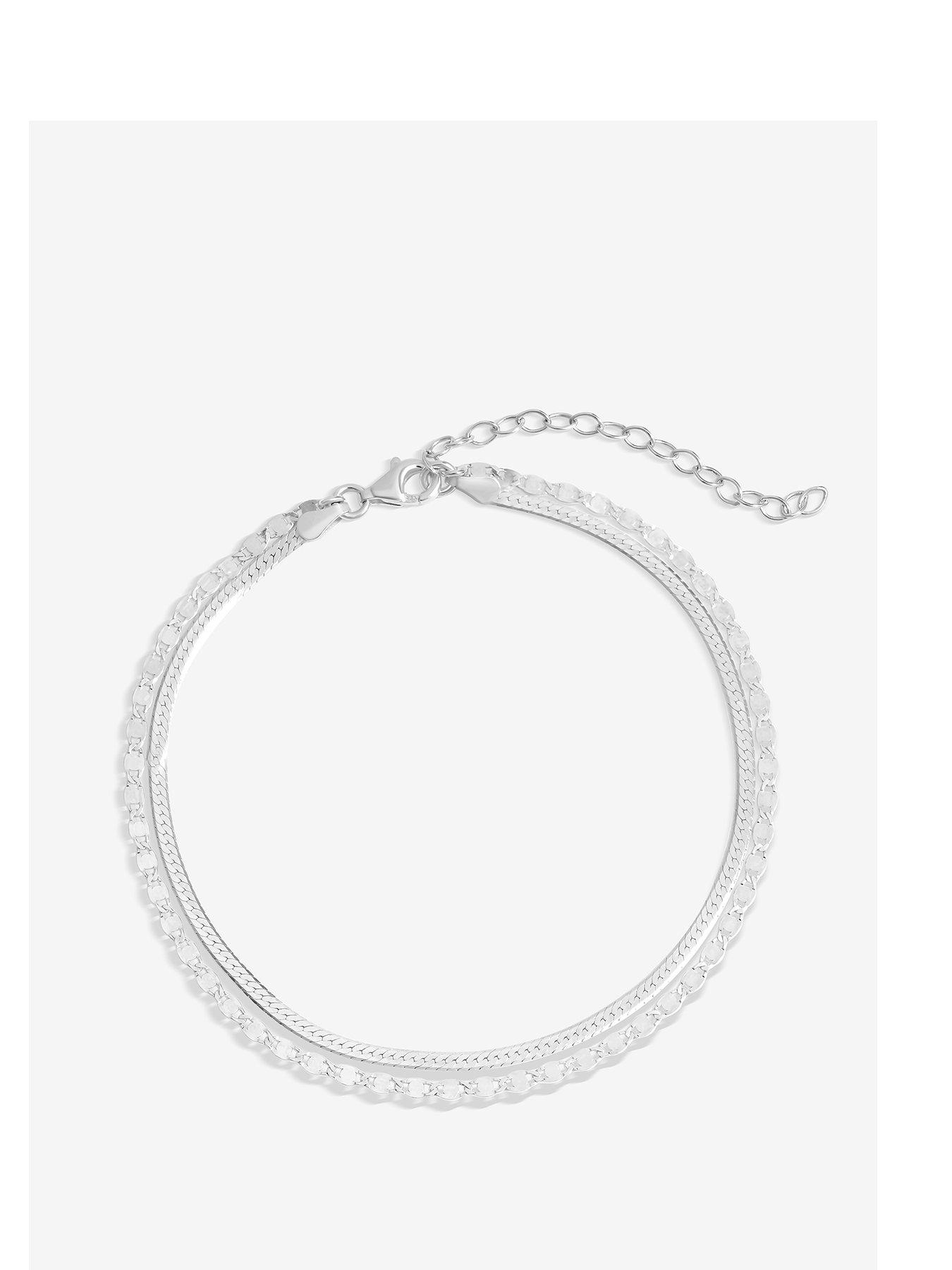 simply-silver-simply-silver-sterling-silver-925-polished-textured-double-chain-bracelet