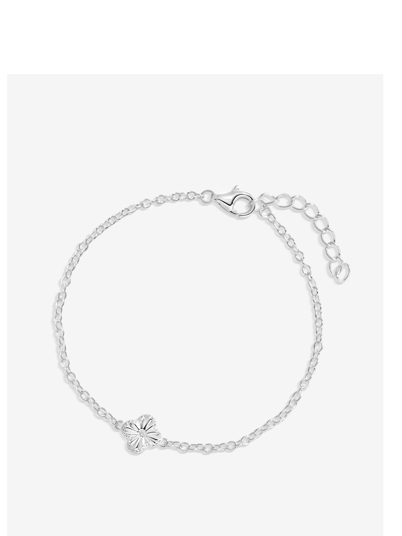 simply-silver-simply-silver-sterling-silver-925-polished-diamond-cut-clover-bracelet