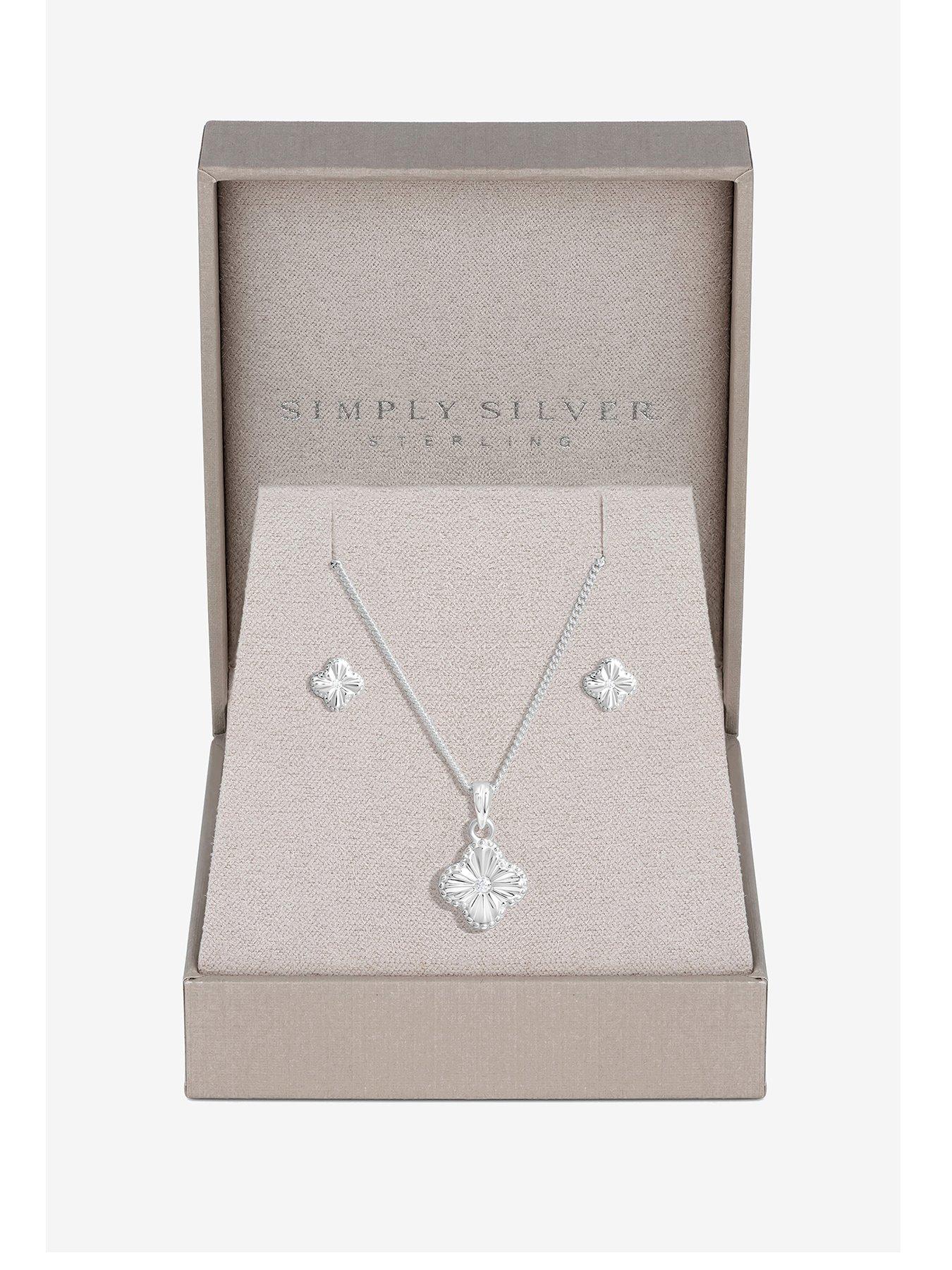 simply-silver-simply-silver-sterling-silver-925-diamond-cut-clover-set-gift-boxed