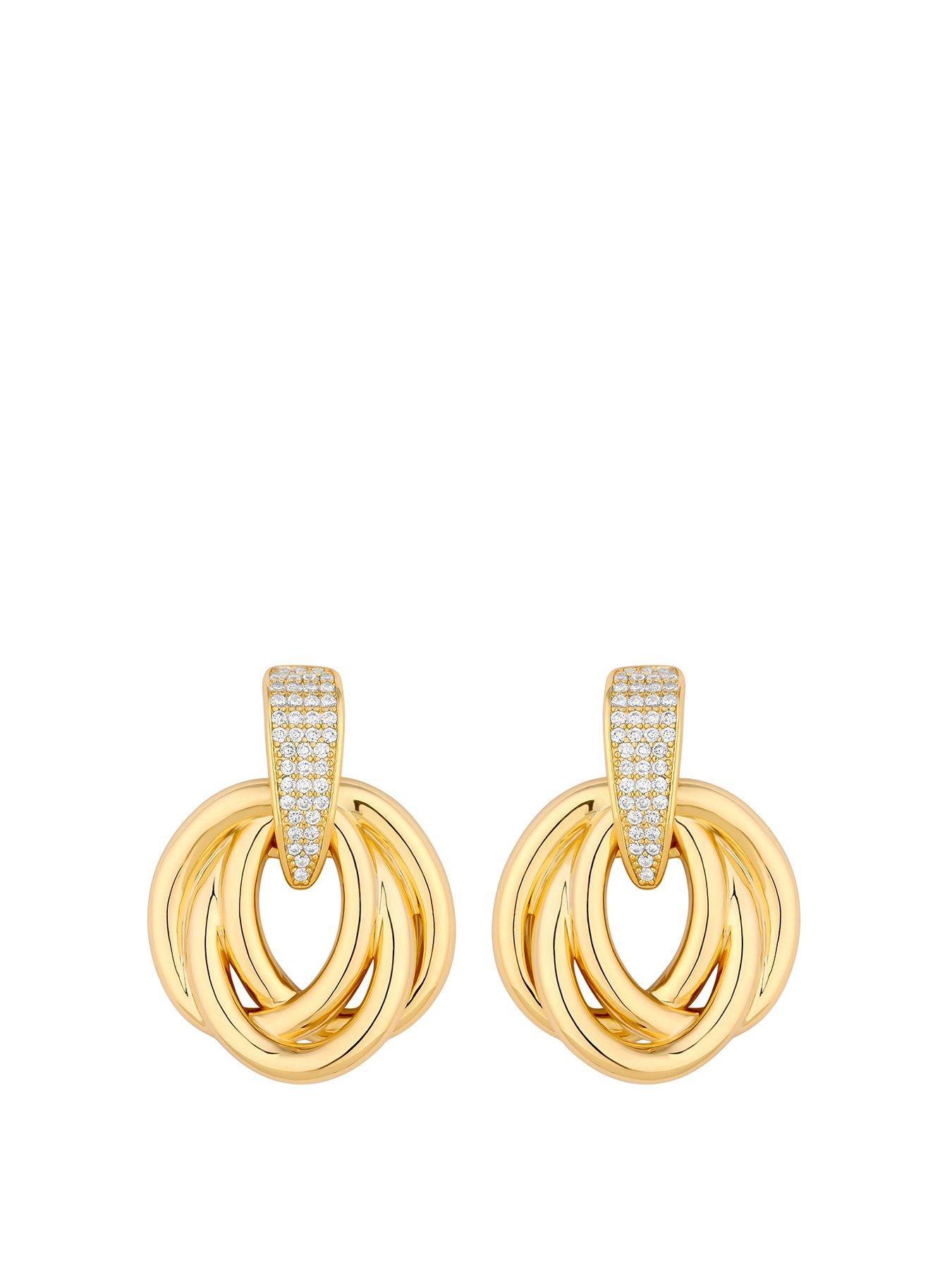 inicio-inicio-gold-plated-mini-crystal-diamond-shape-stud-earrings