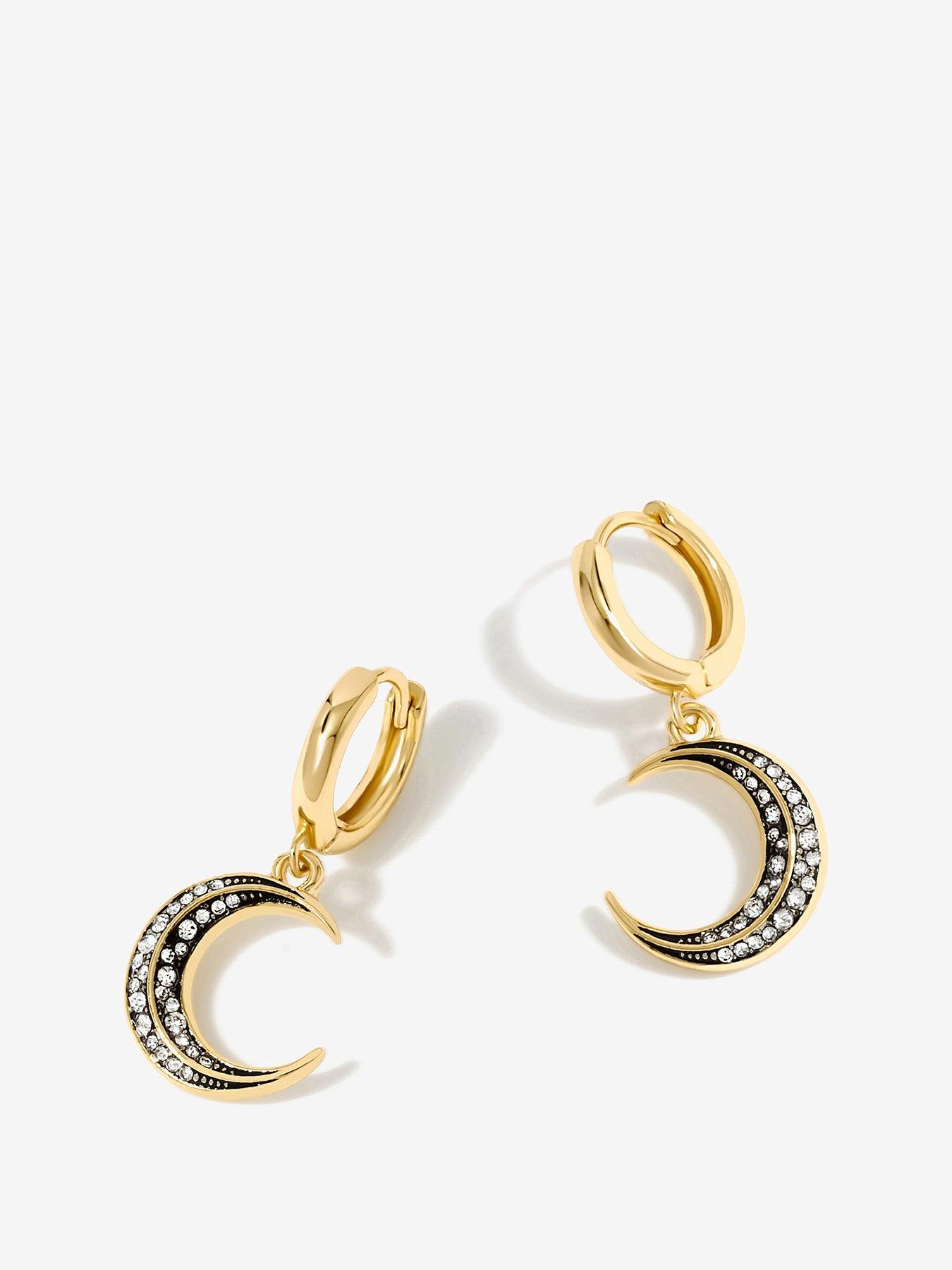 undefined Inicio Gold Plated Mini Crystal Diamond Shape Stud Earrings