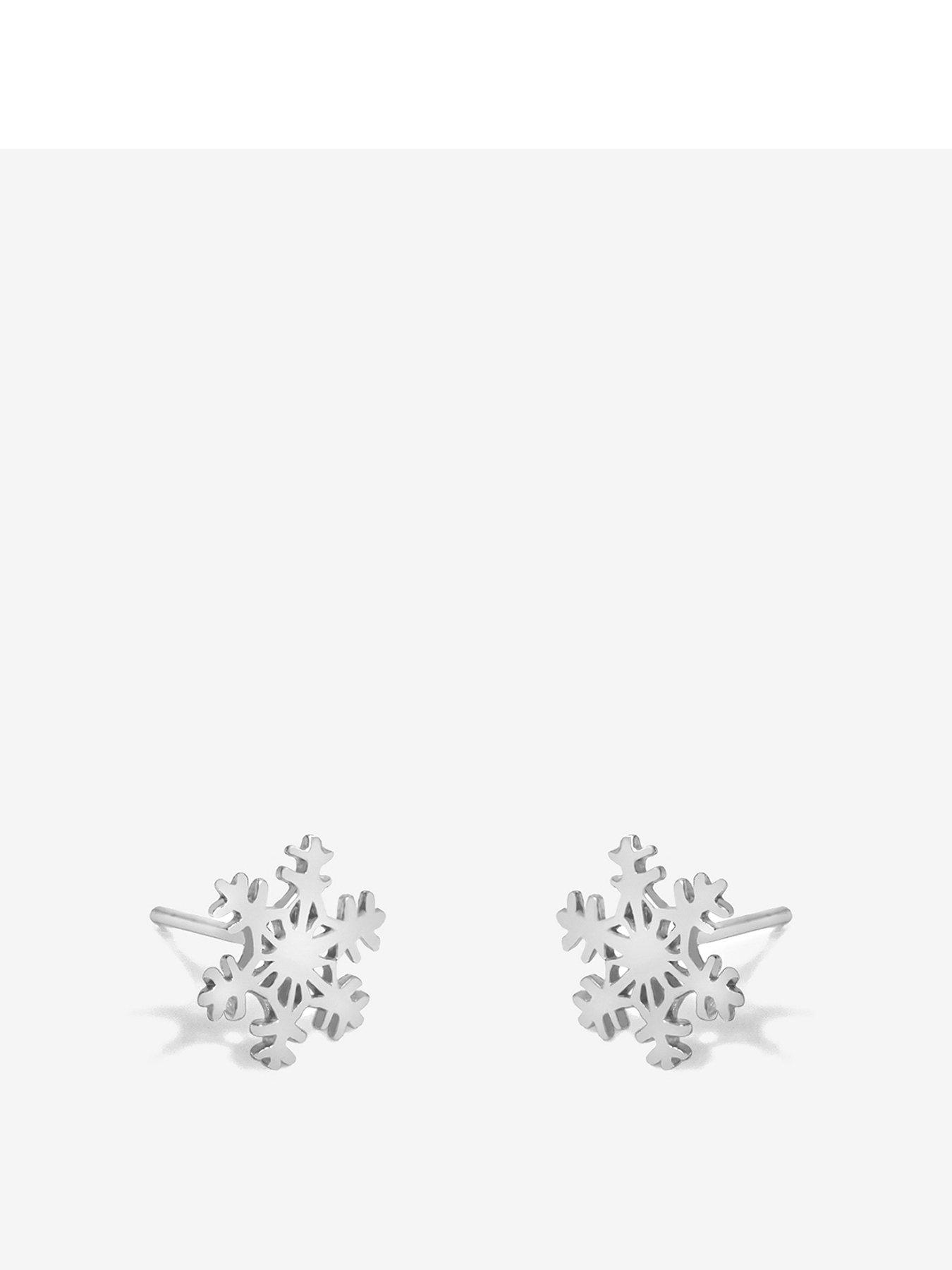 simply-silver-simply-silver-sterling-silver-925-polished-snowflake-earrings