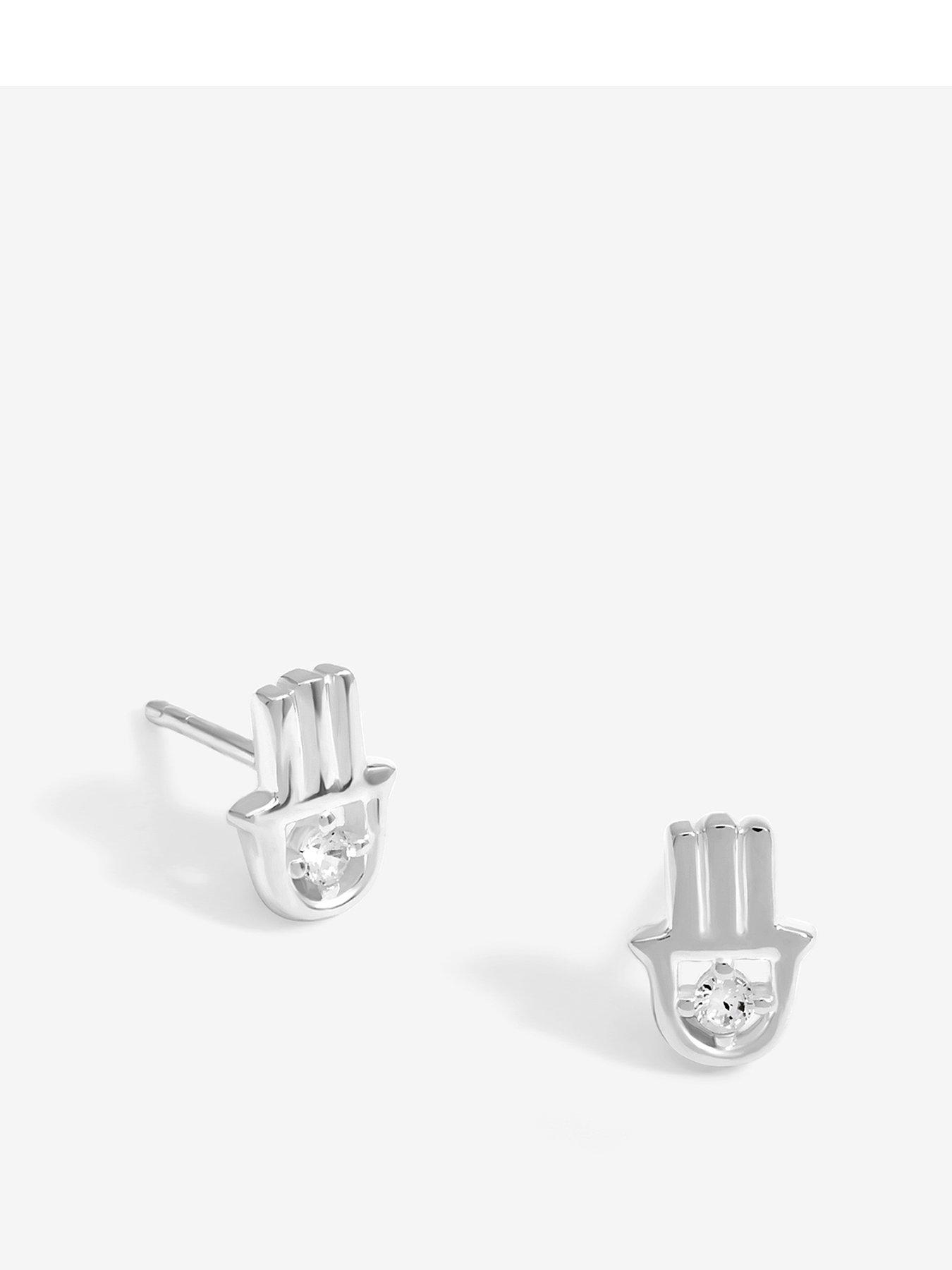 simply-silver-simply-silver-sterling-silver-925-cubic-zirconia-hamsa-hand-stud-earrings