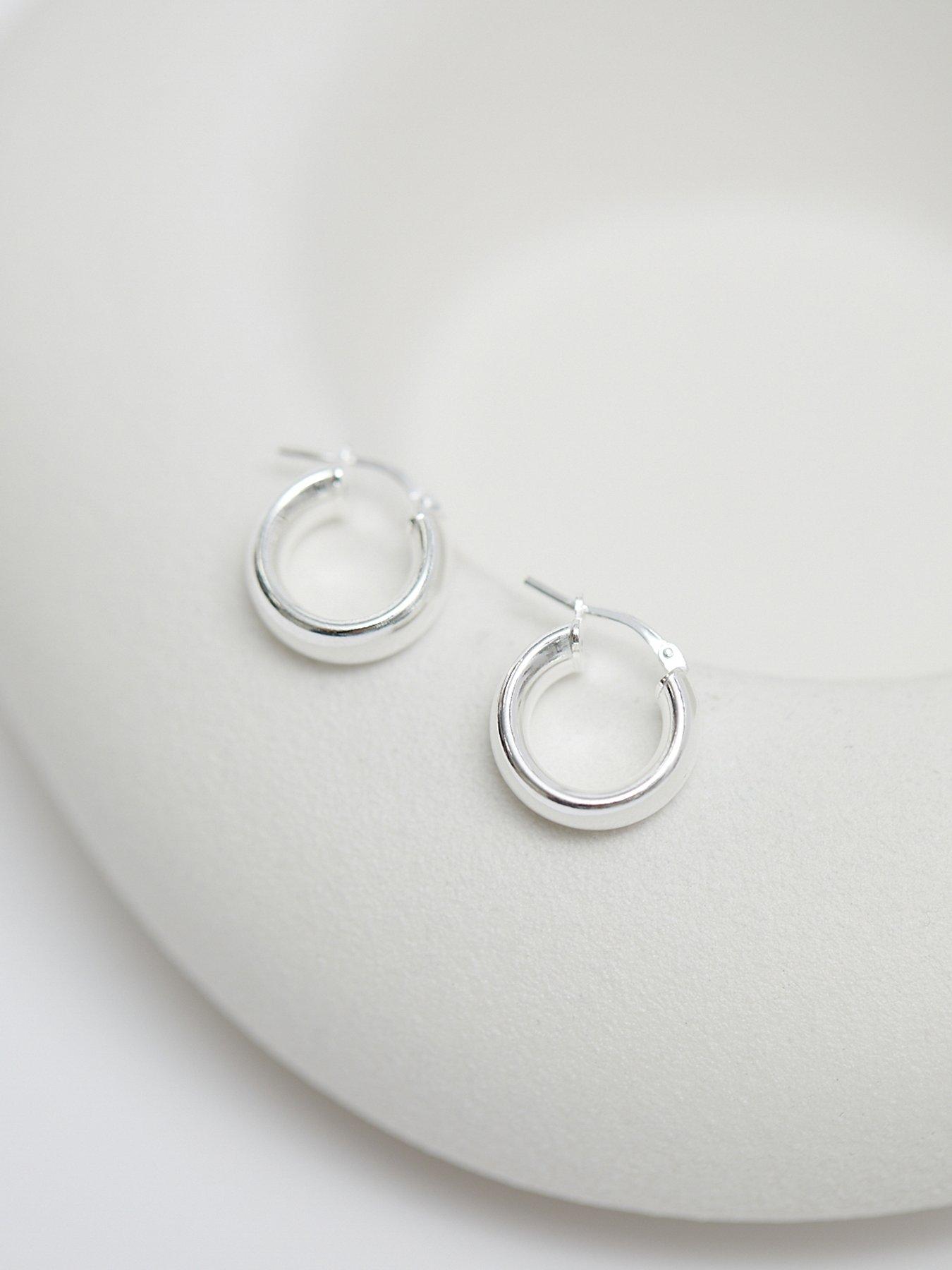 simply-silver-simply-silver-sterling-silver-925-polished-chubby-mini-hoop-earringsstillFront