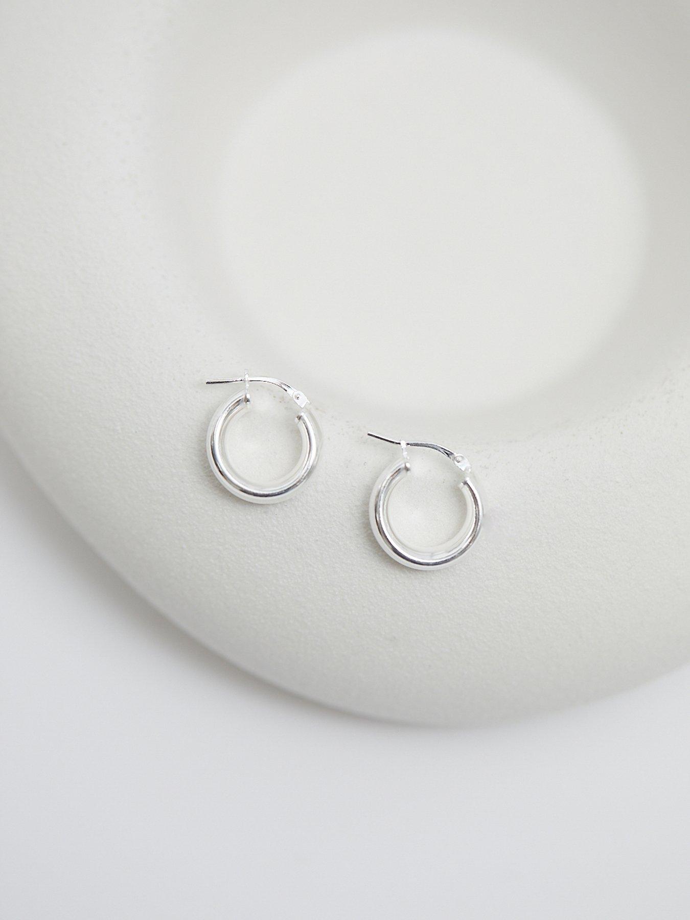 simply-silver-simply-silver-sterling-silver-925-polished-chubby-mini-hoop-earringsback