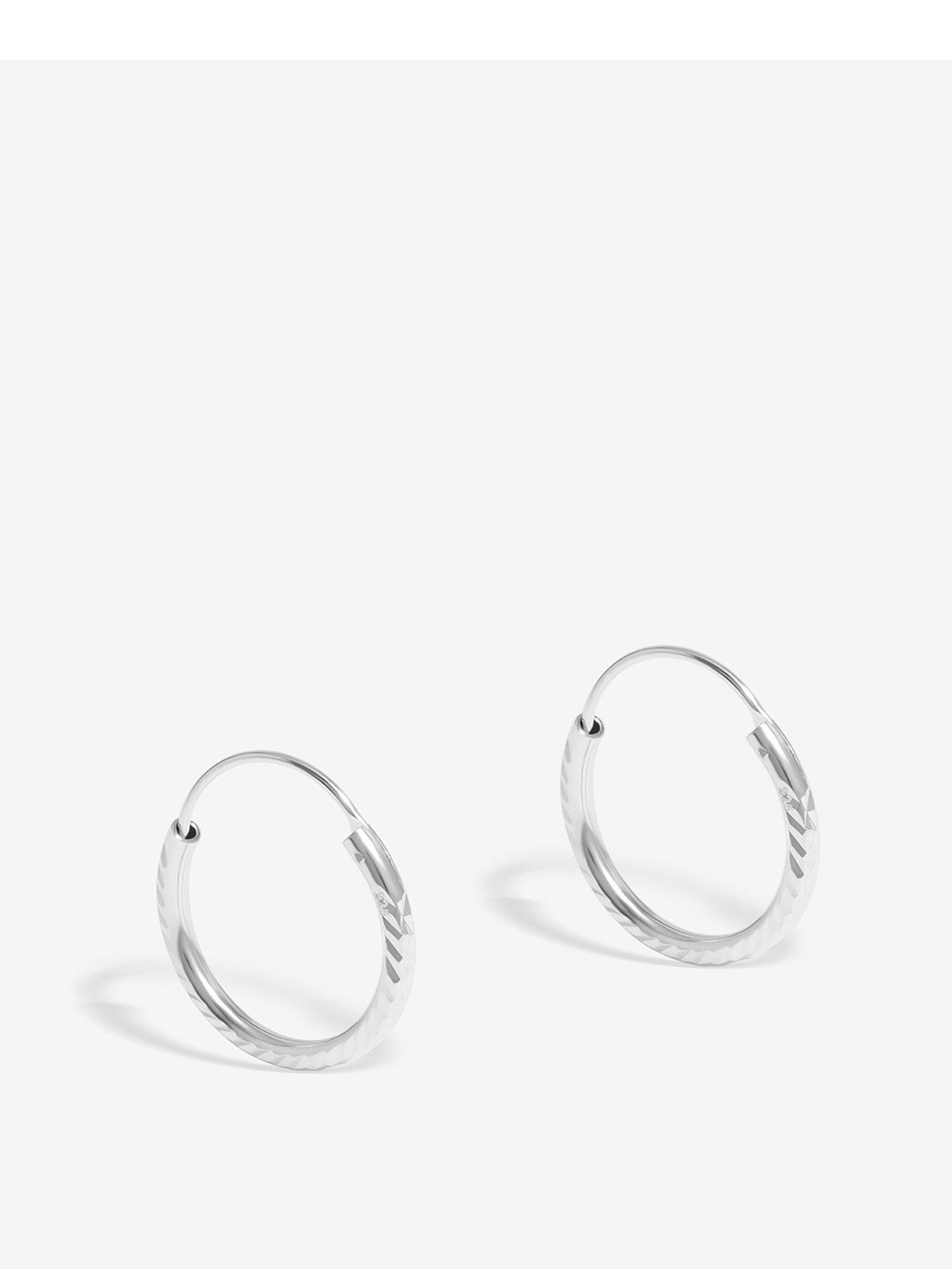 simply-silver-simply-silver-sterling-silver-925-polished-textured-hoop-earrings