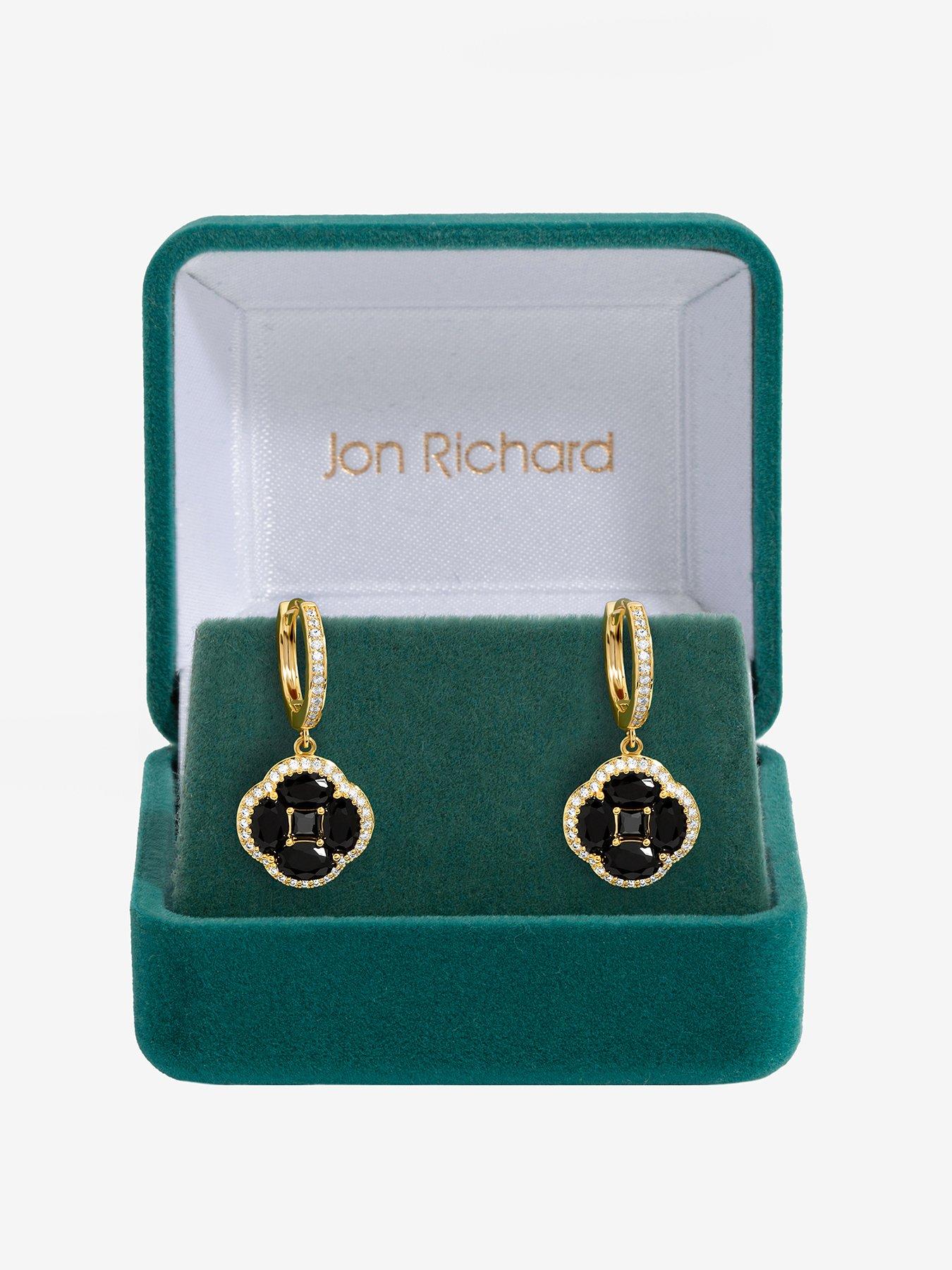 jon-richard-jon-richard-cubic-zirconia-jet-clover-earrings