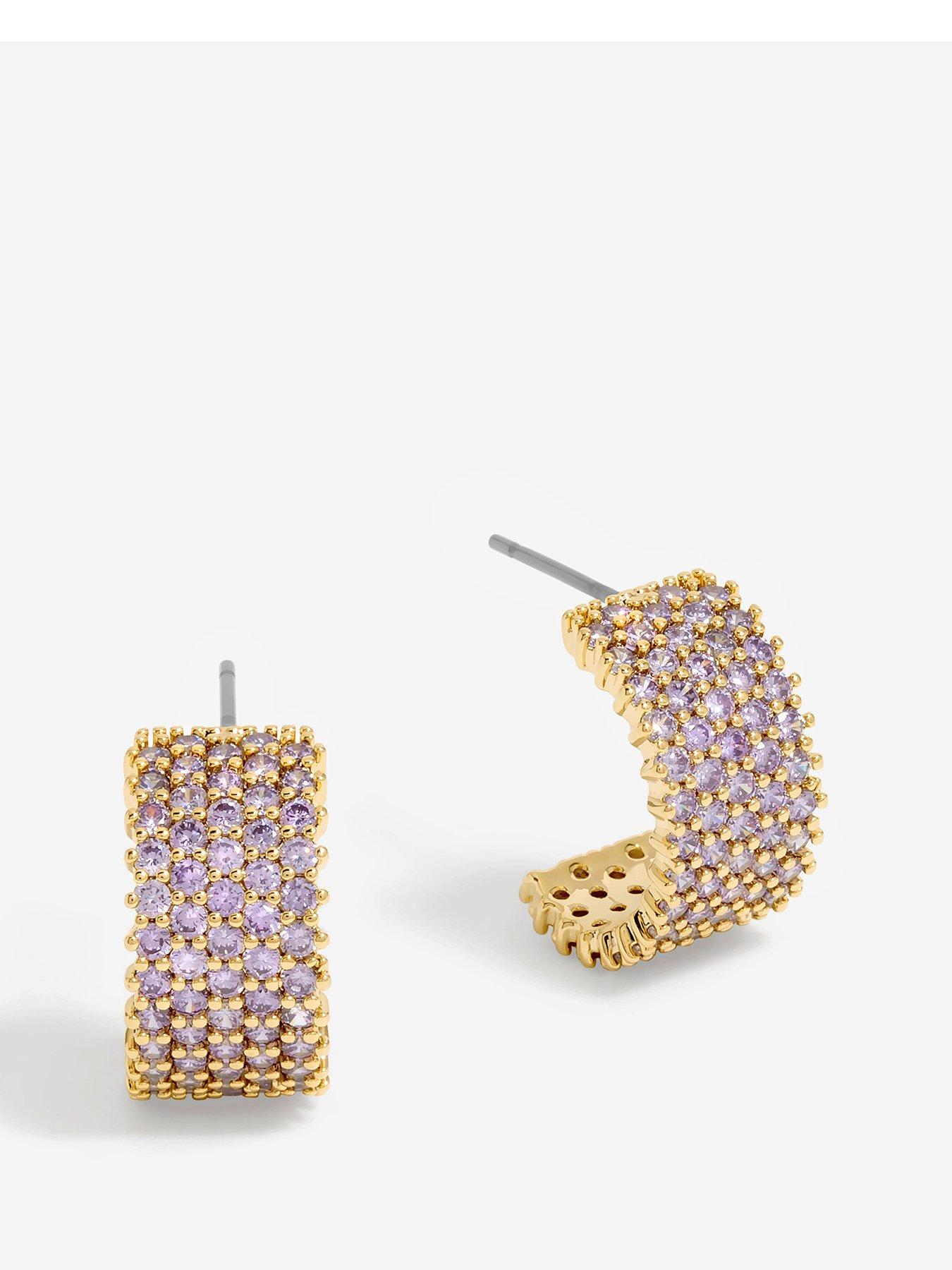 jon-richard-jon-richard-amethyst-pave-hoop-earrings