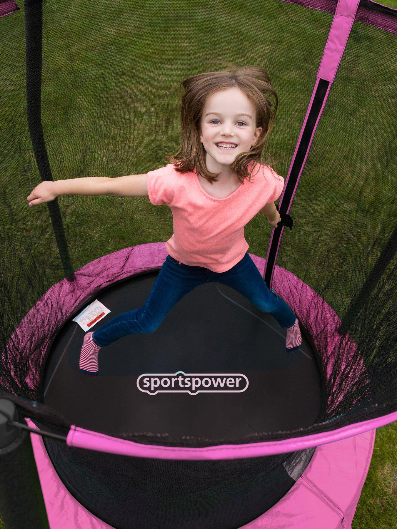 Image 2 of 7 of Sportspower Pink 6ft Easi-Store Trampoline