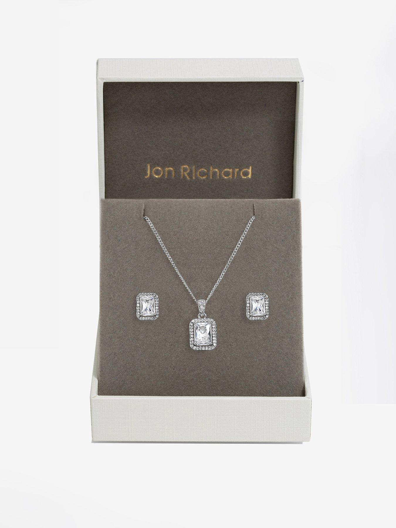 jon-richard-jon-richard-rhodium-plated-cubic-zirconia-emerald-cut-pendant-and-earrings-gift-box