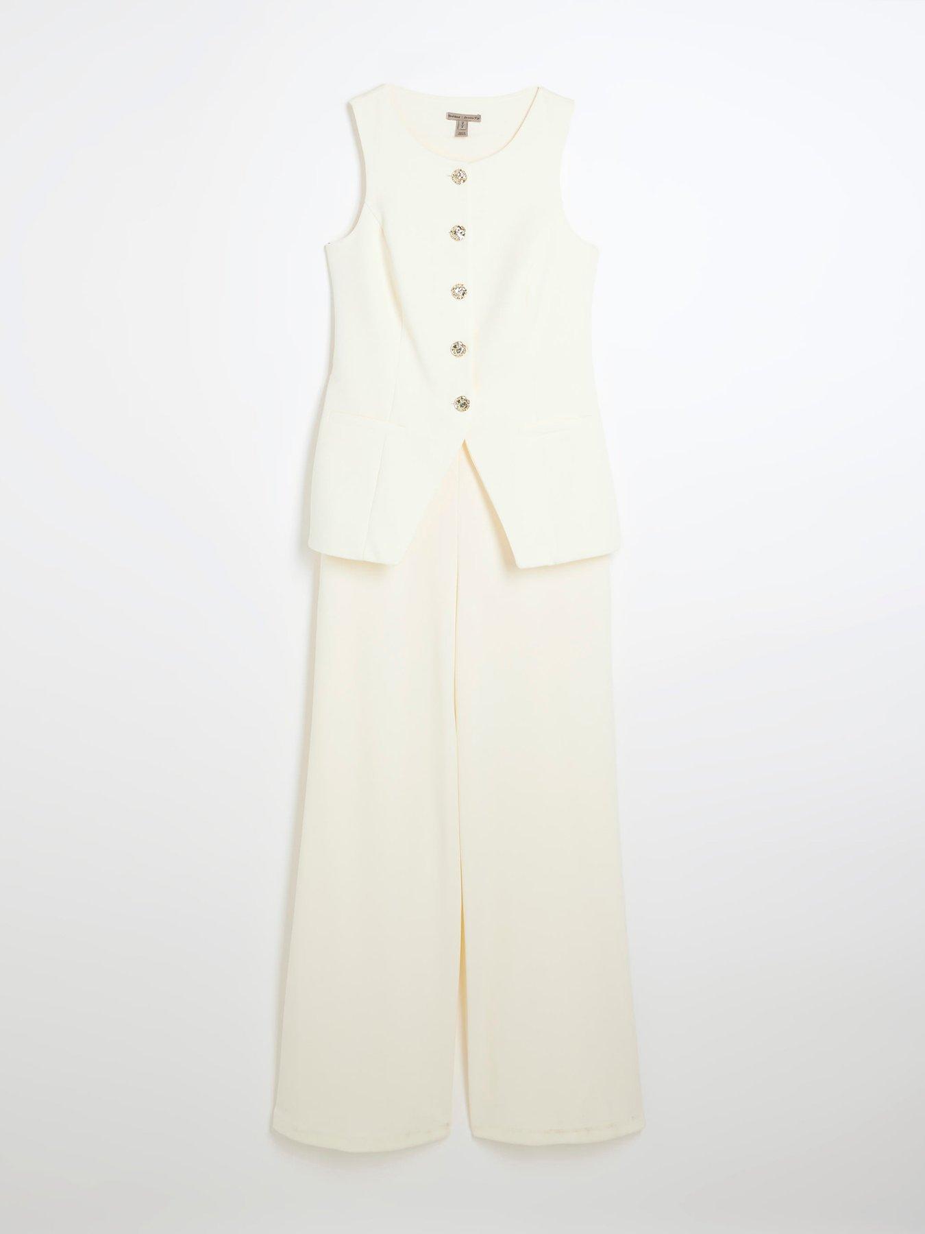 river-island-longline-waistcoat-jumpsuit-creamdetail