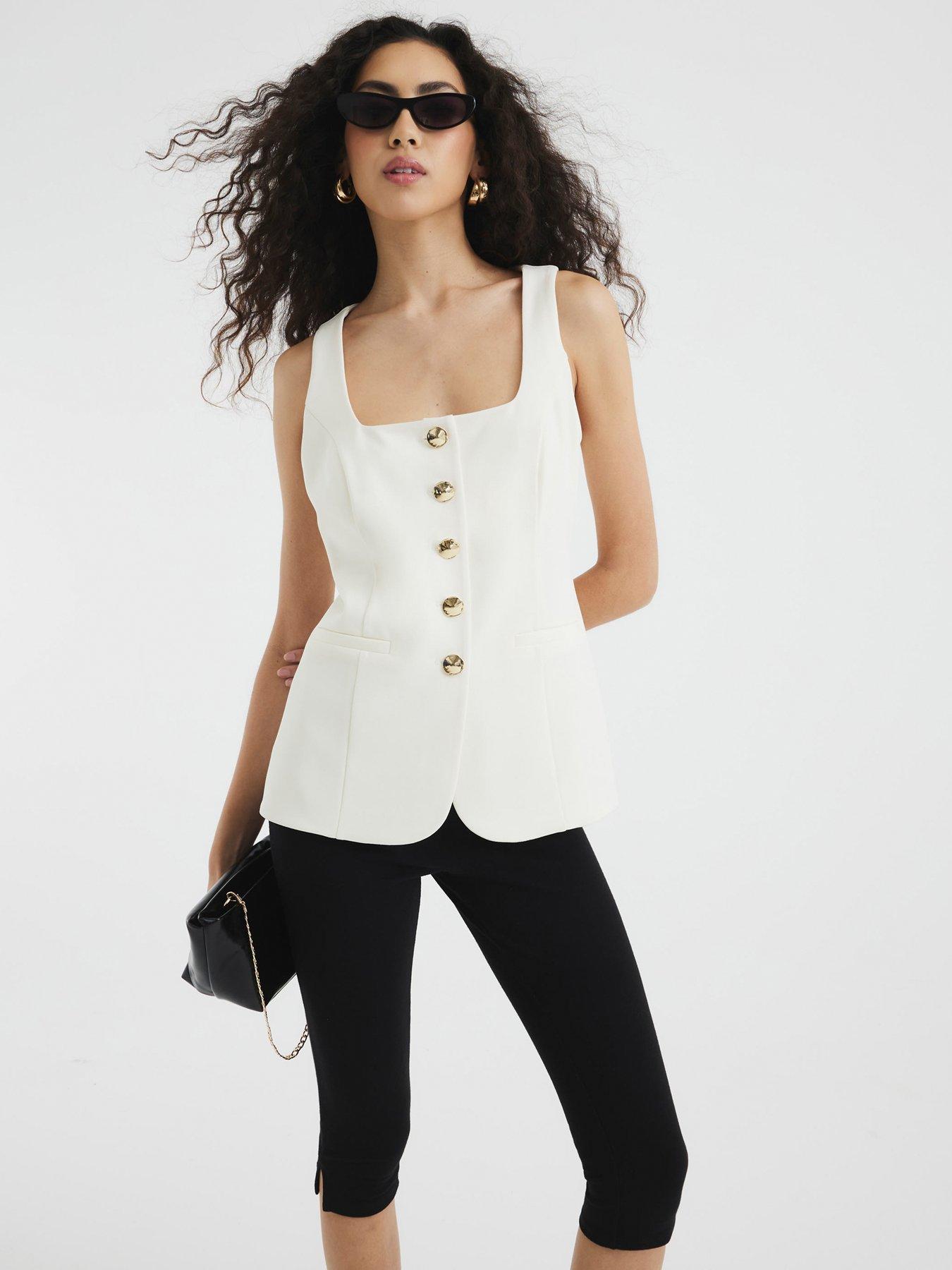 river-island-square-neck-waistcoat-cream