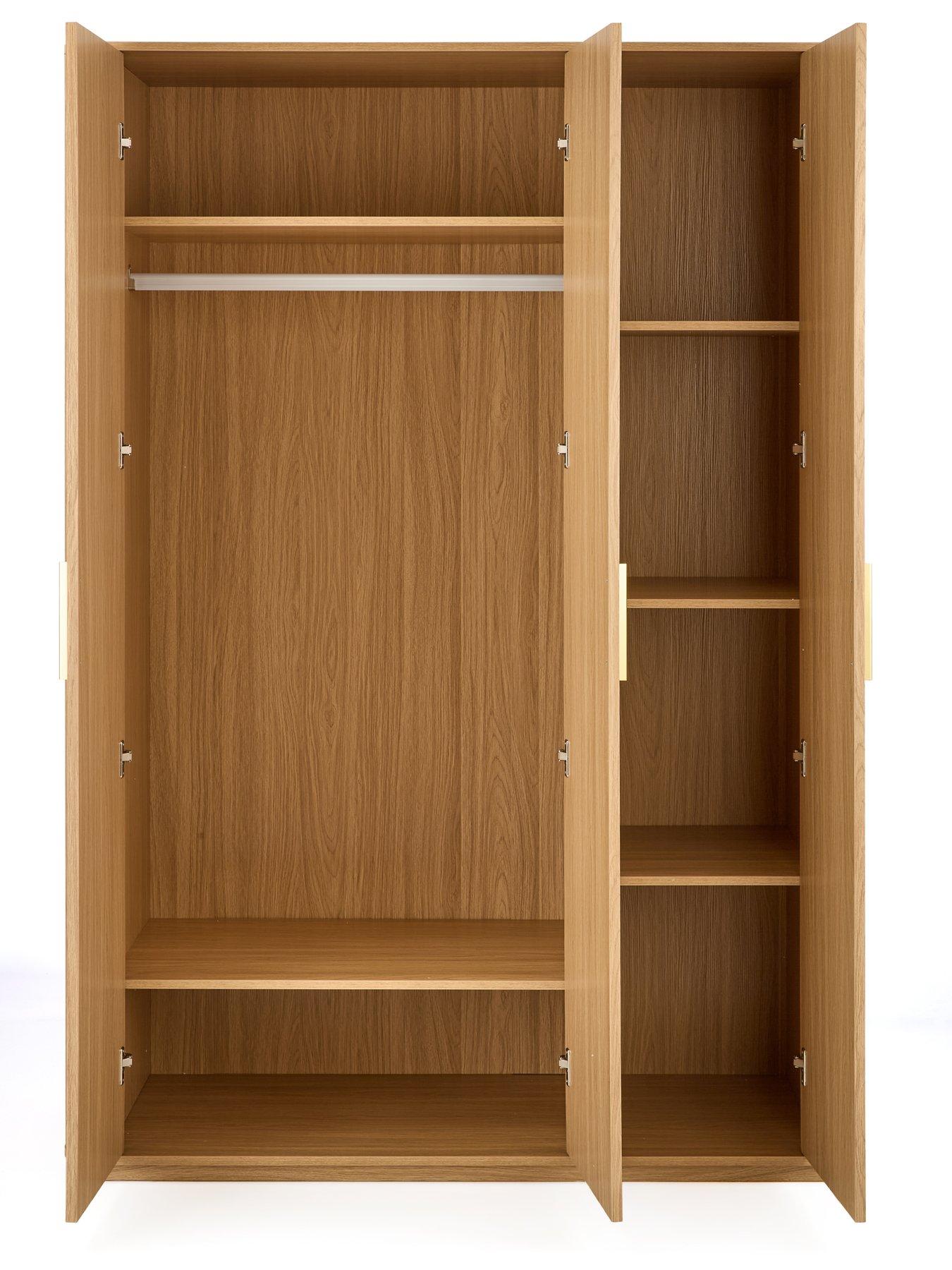 Image 4 of 7 of Very Home Carina 3 Door Plinth Wardrobe - Oak - FSC&reg; Certified