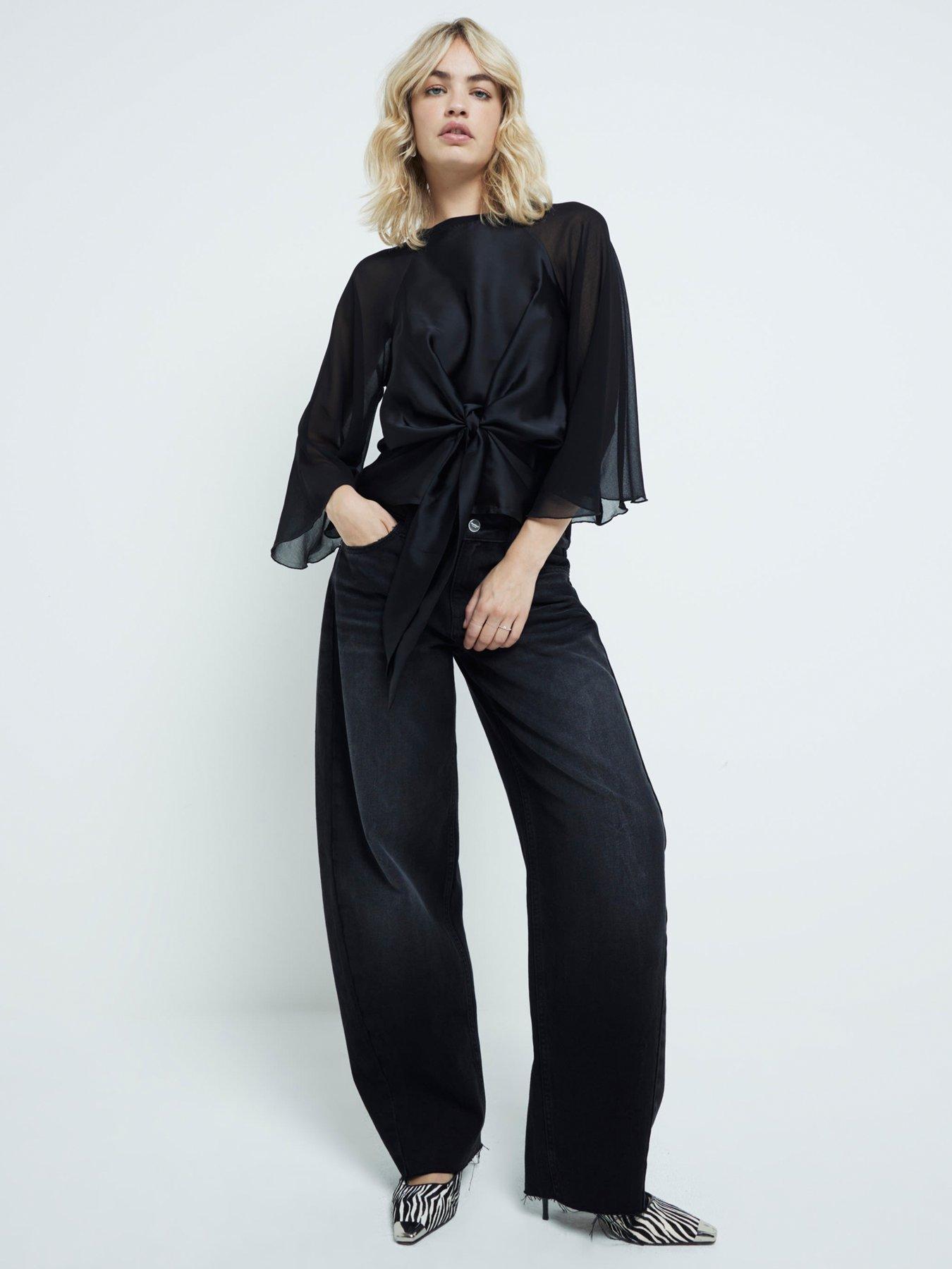 river-island-tie-front-hybrid-top-blackback