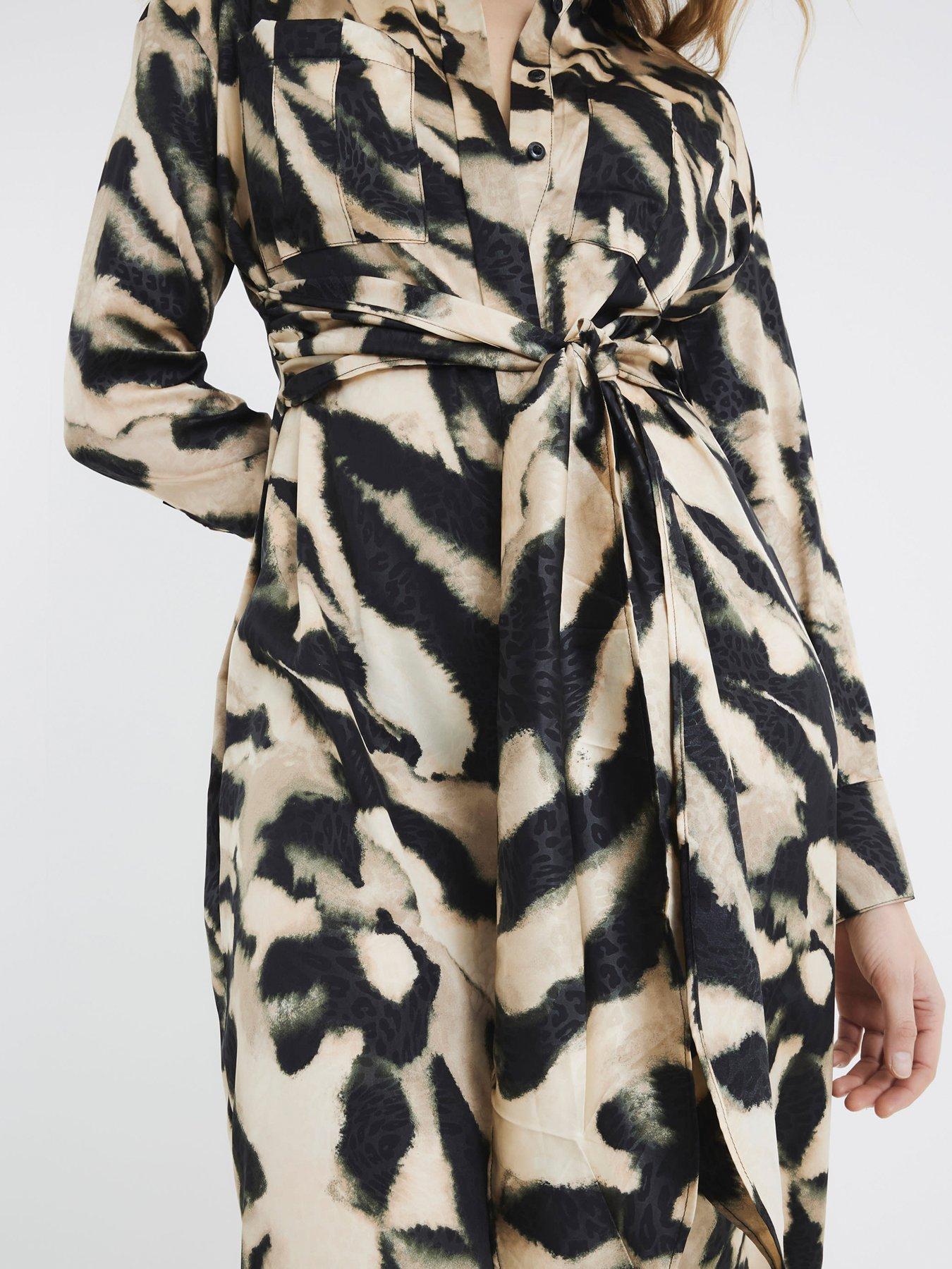 river-island-tie-front-printed-midi-shirt-dress-creamoutfit