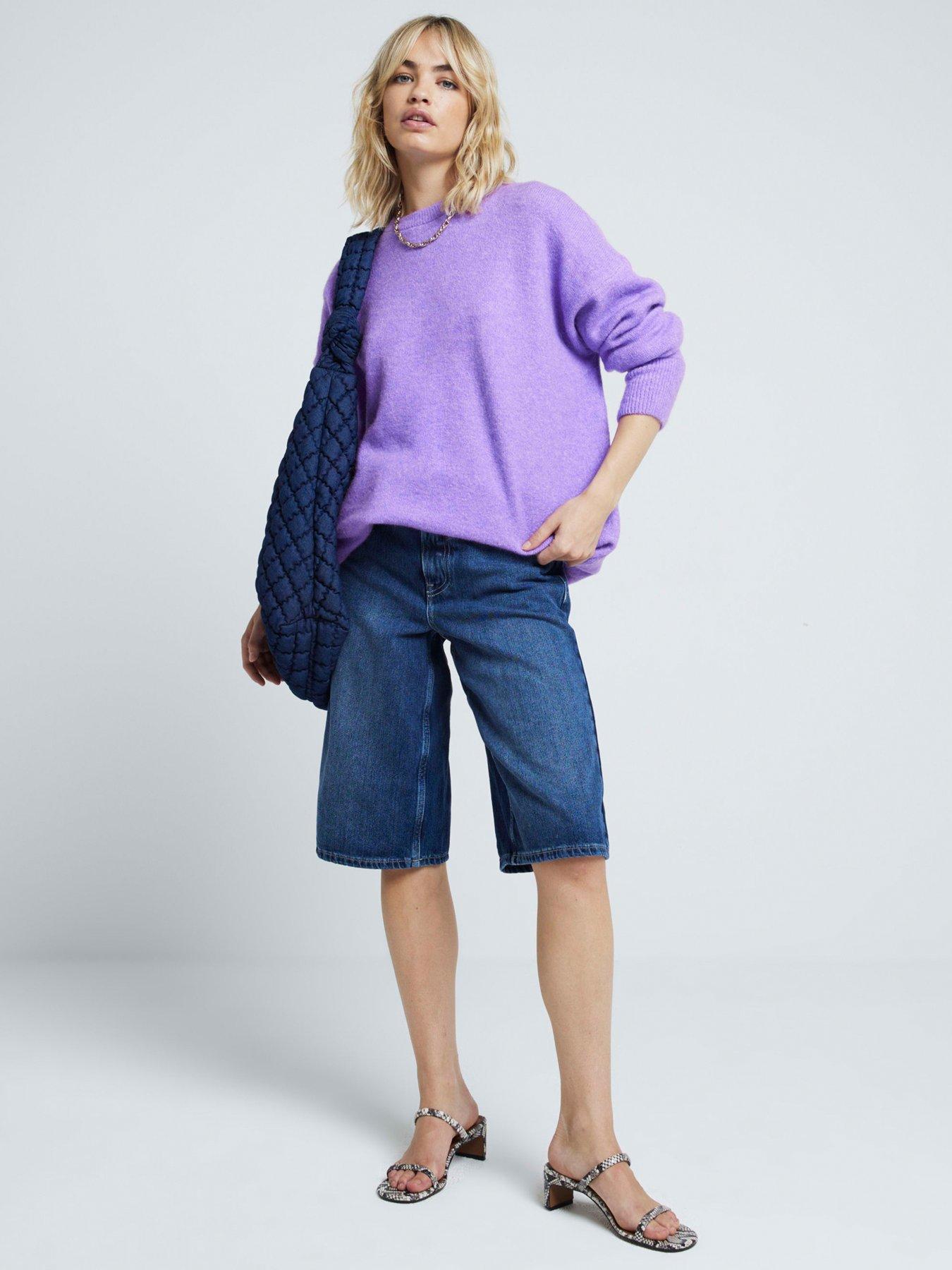 River island purple jumper top