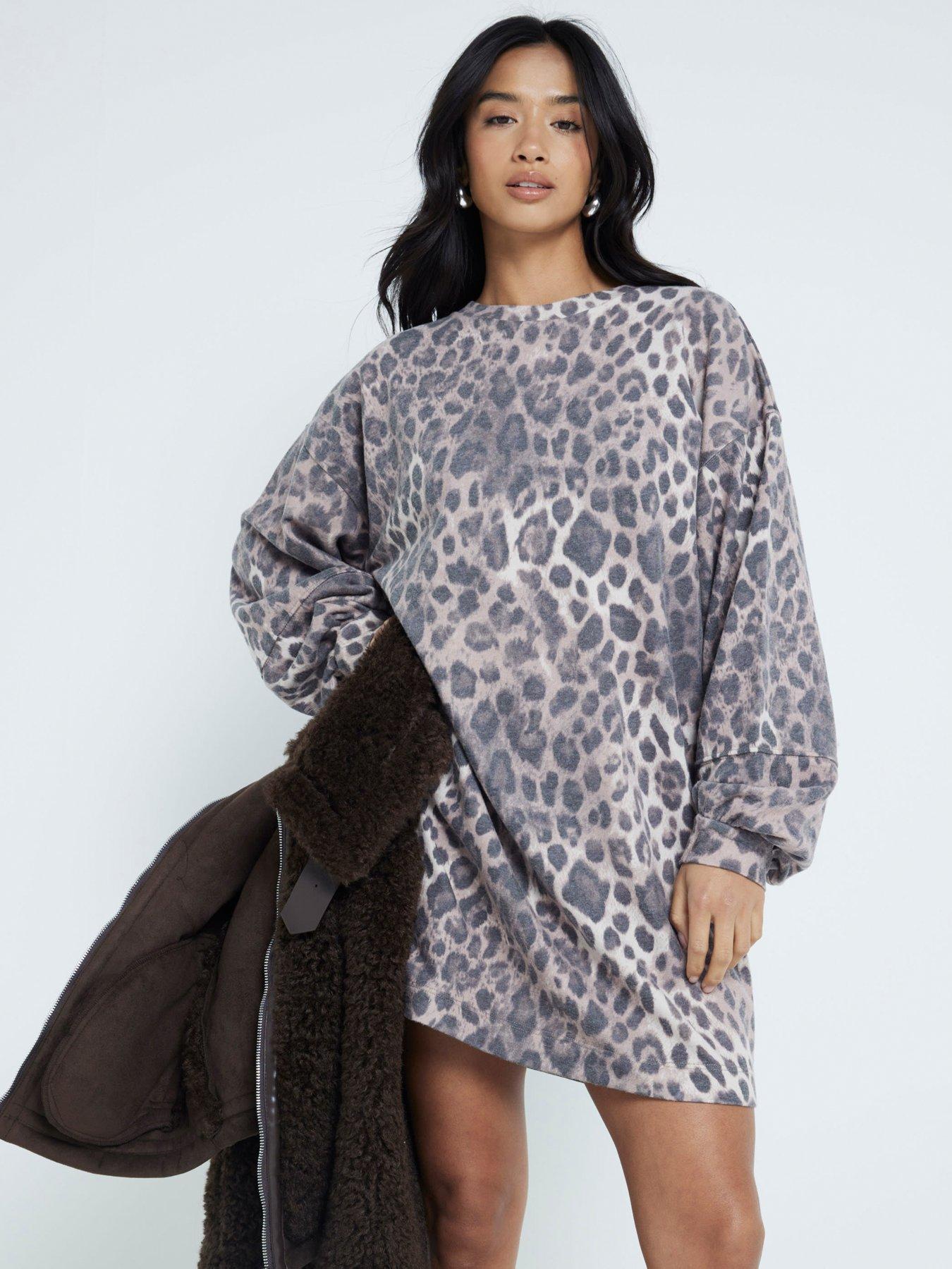 river-island-petite-leopard-mini-sweat-dress-brown