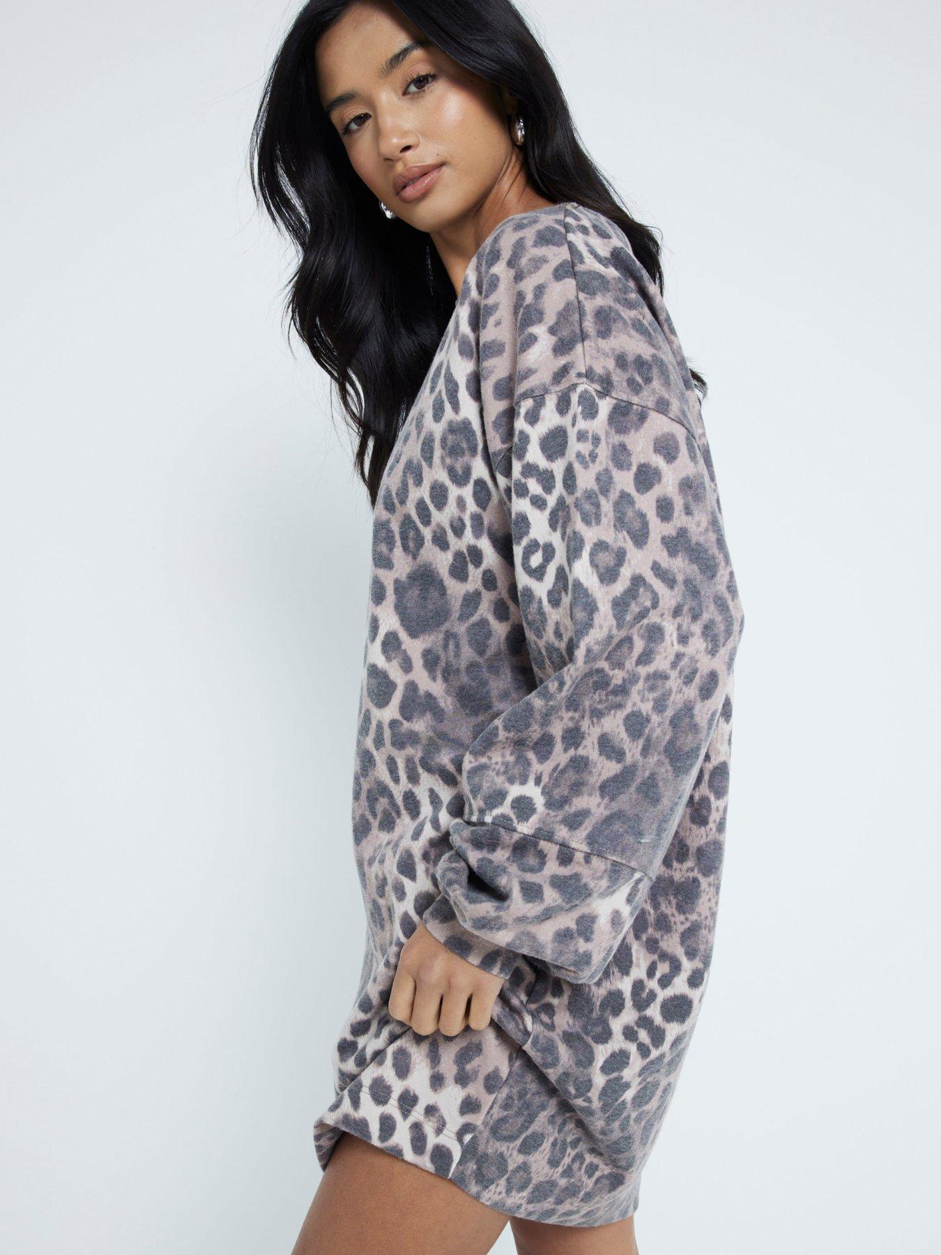 river-island-petite-leopard-mini-sweat-dress-brownstillFront