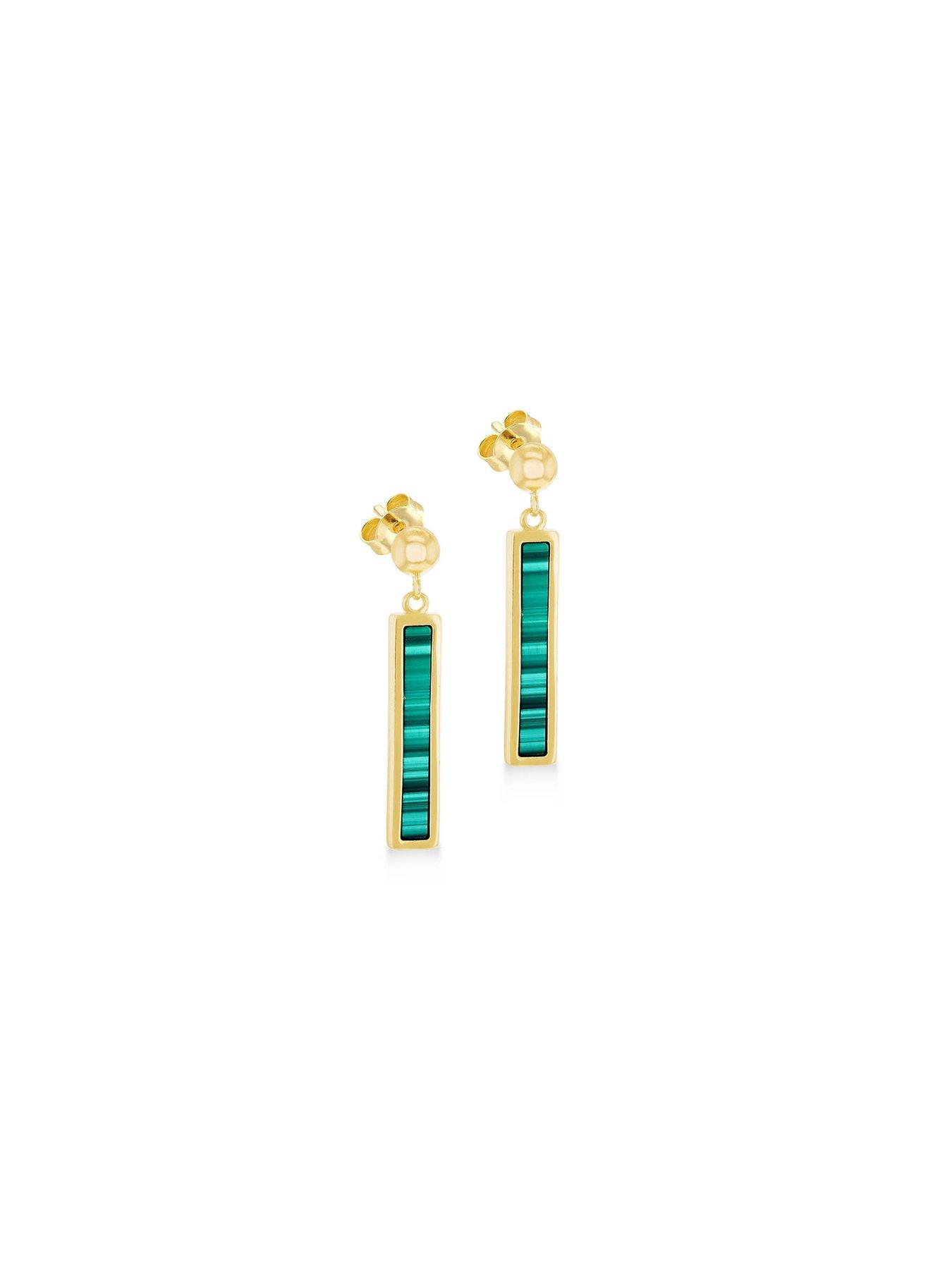 love-gold-9ct-yellow-gold-4mm-x-19mm-malachite-bar-drop-stud-earringsback