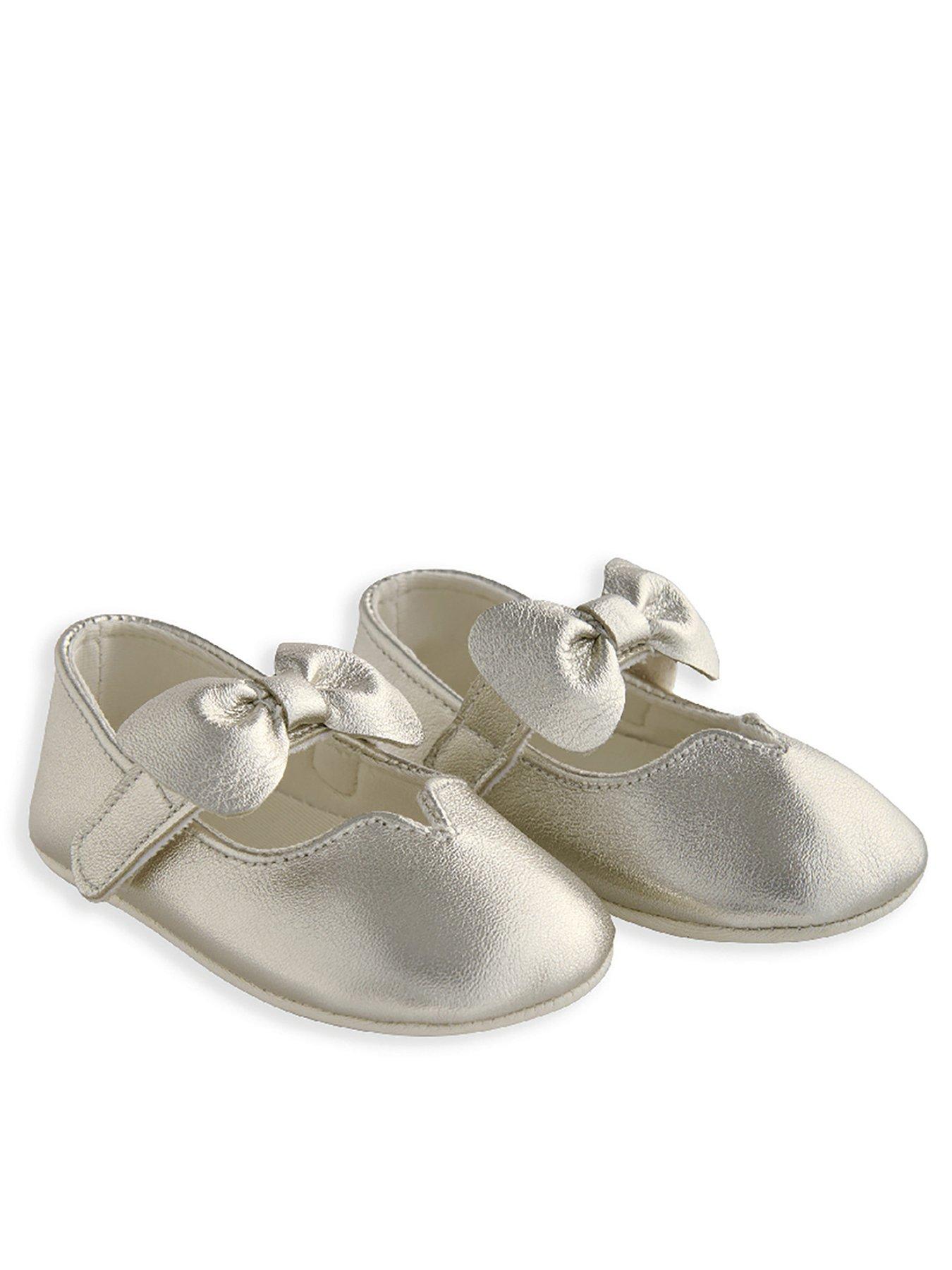 mamas-papas-baby-girls-bow-pram-shoes-gold