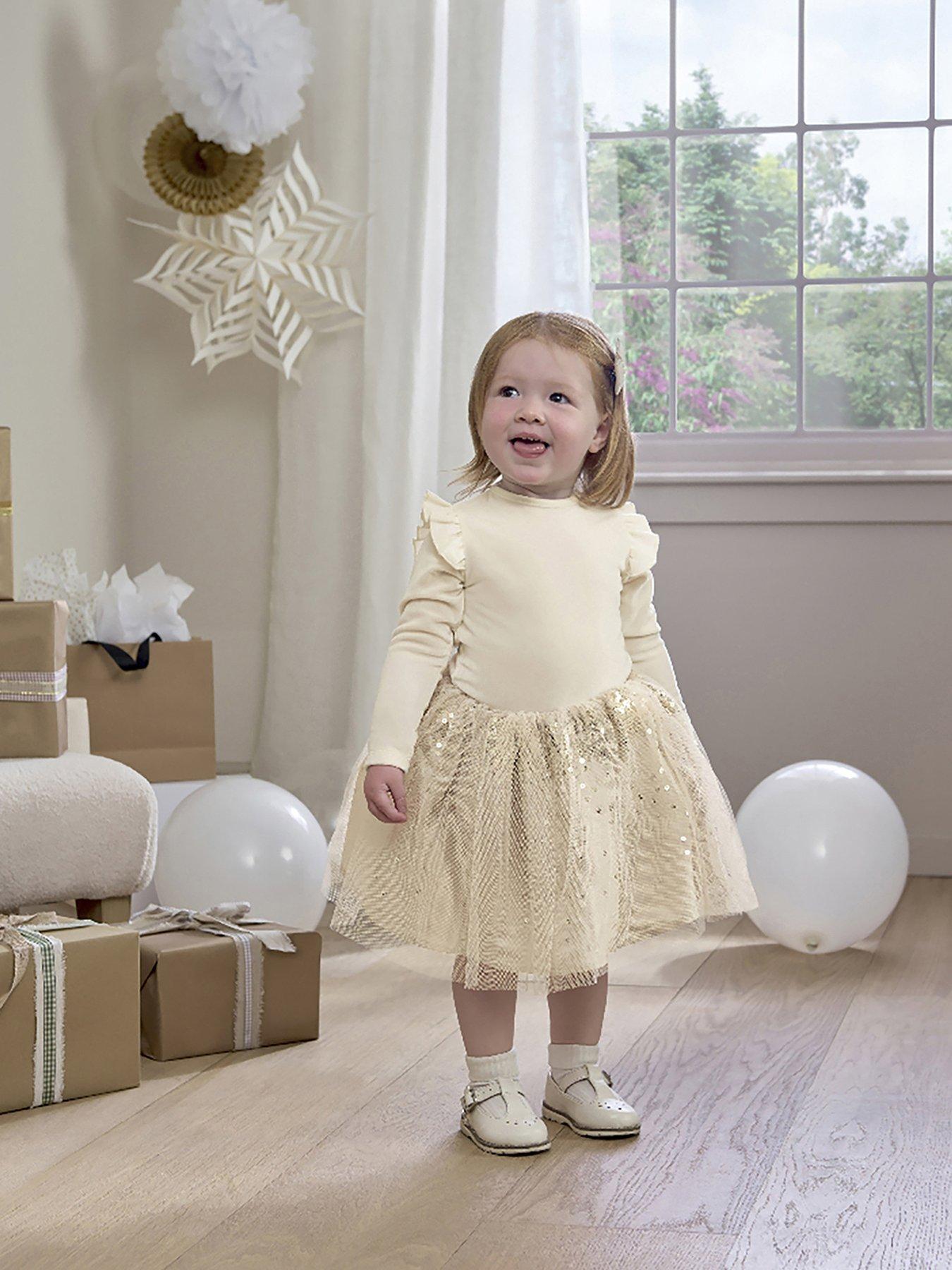 mamas-papas-baby-girls-2-piece-velour-bodysuit-tutu-skirt-set-goldfront