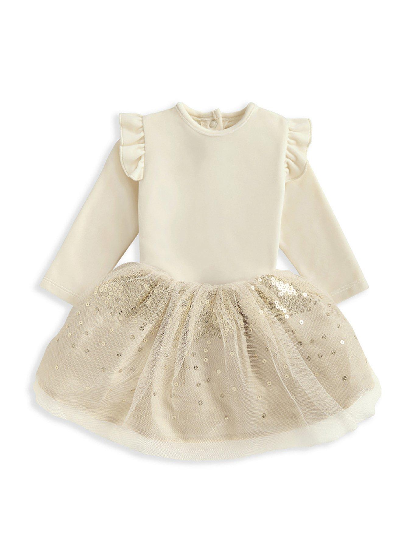 mamas-papas-baby-girls-2-piece-velour-bodysuit-tutu-skirt-set-goldstillFront