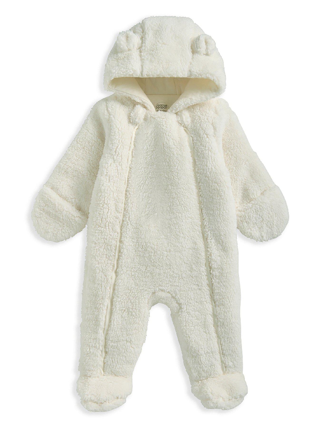 mamas-papas-baby-unisex-borg-pramsuit-cream