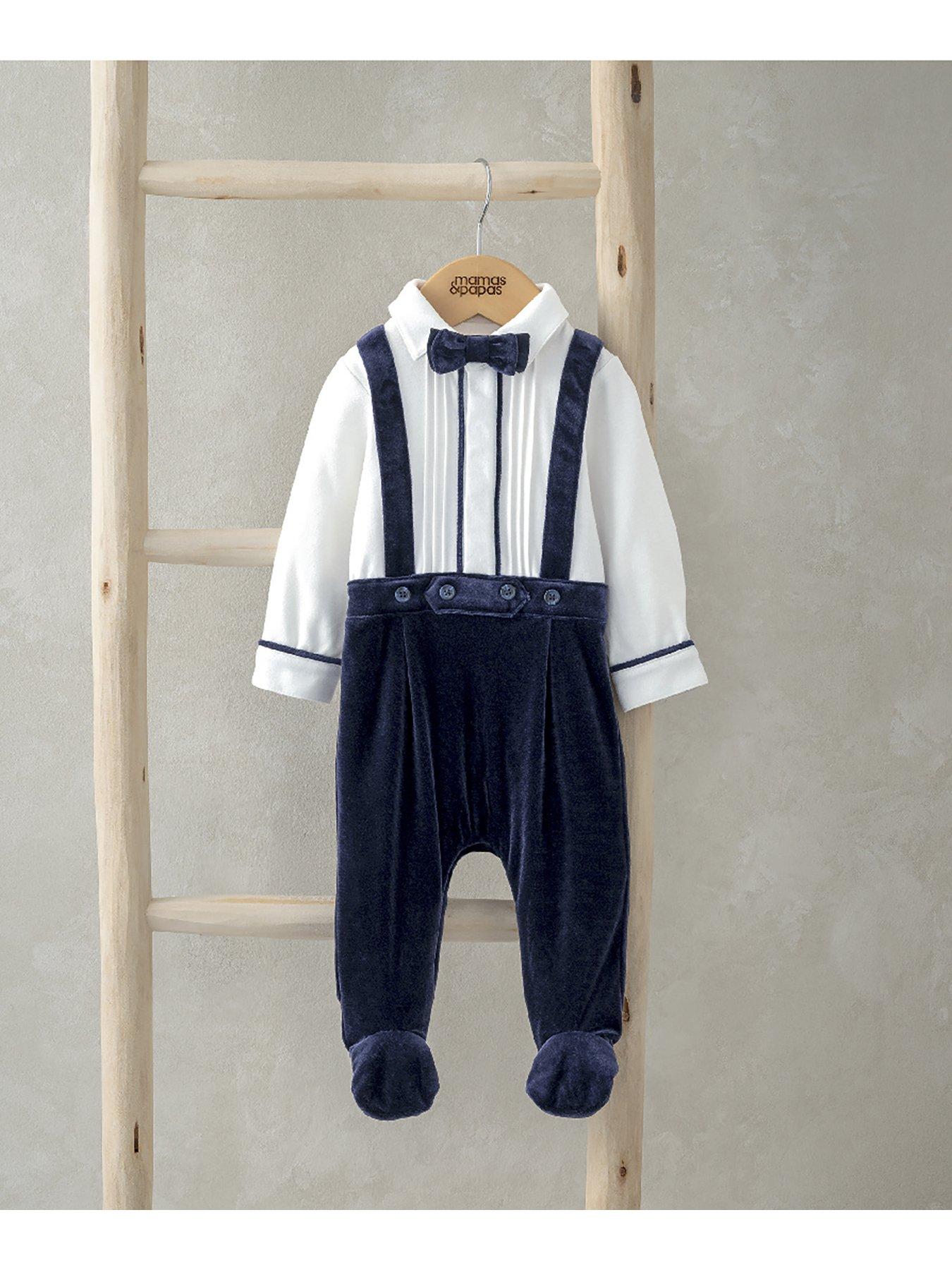 mamas-papas-baby-boys-2-piece-mock-tuxedo-blueoutfit