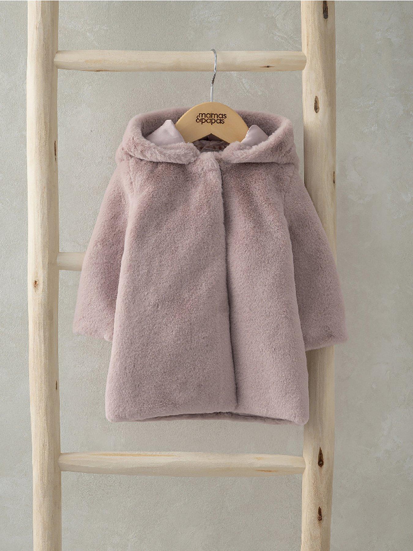 mamas-papas-baby-girls-faux-fur-jacket-pinkstillFront