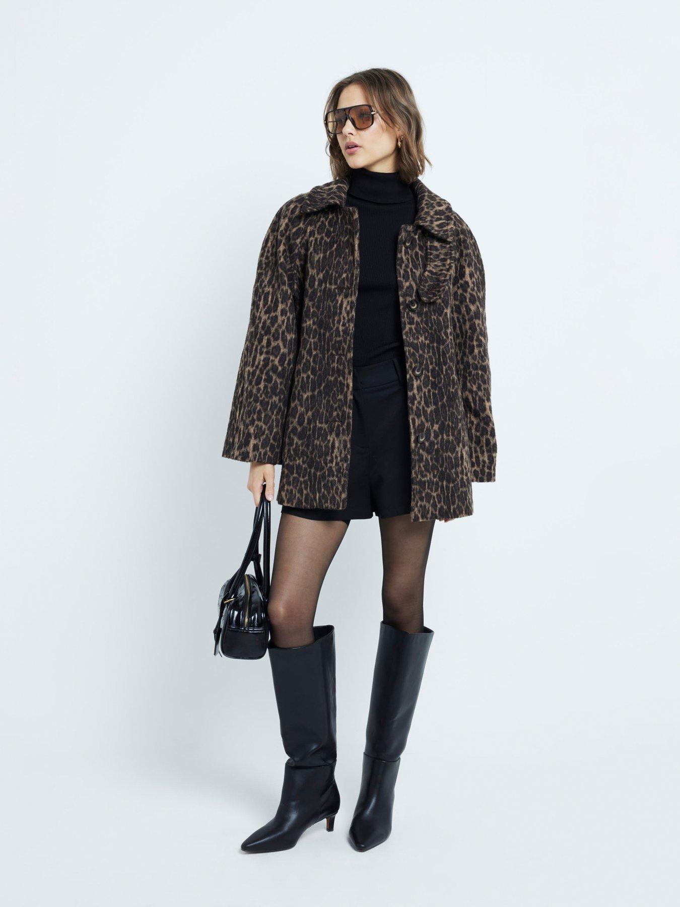 river-island-leopard-funnel-neck-coat-dark-brownback