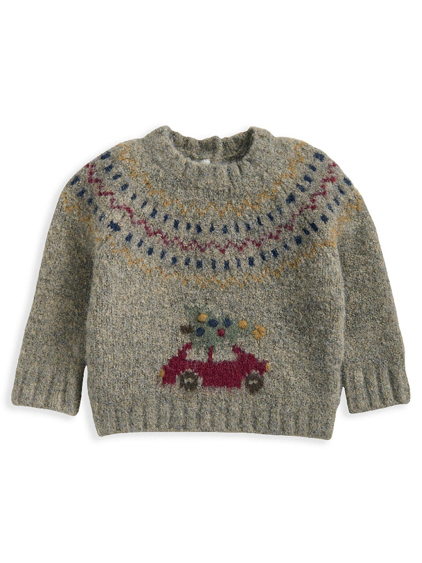 mamas-papas-baby-boys-car-christmas-jumper-brownstillFront