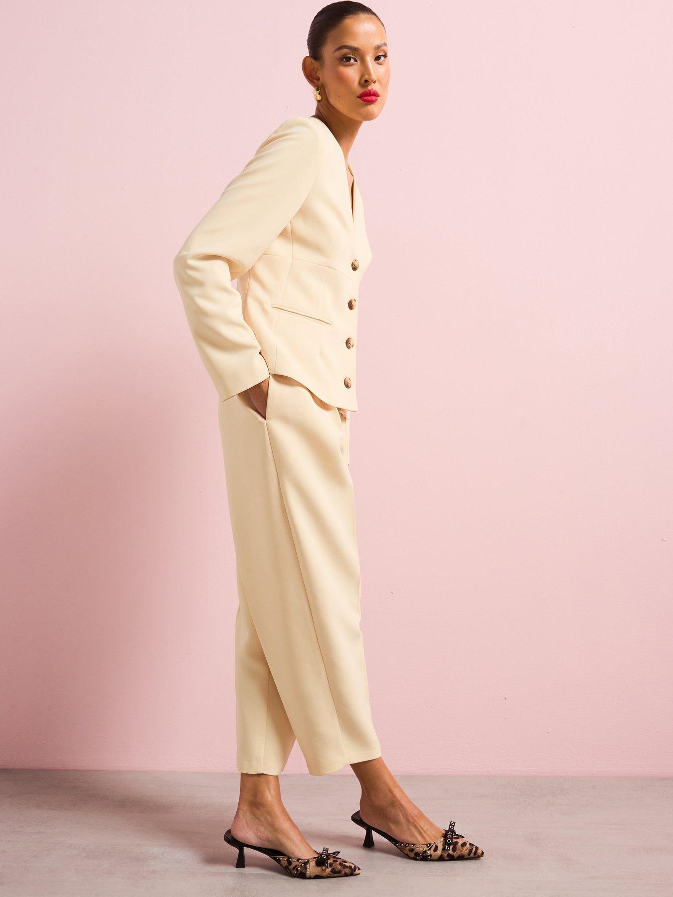 river-island-slim-barrell-leg-trousers-light-yellow