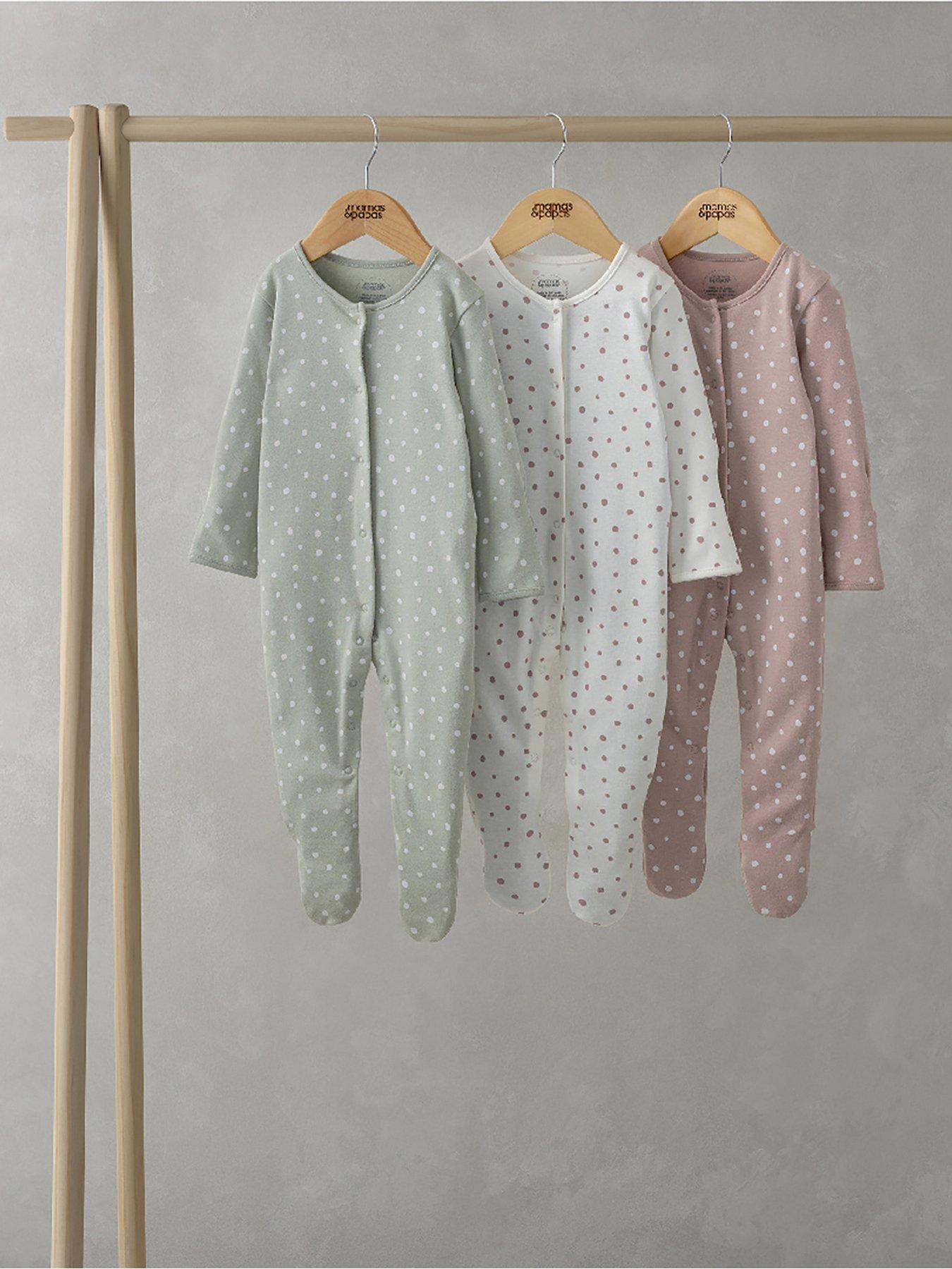 mamas-papas-baby-girls-3-pack-spotty-print-sleepsuits-multistillFront