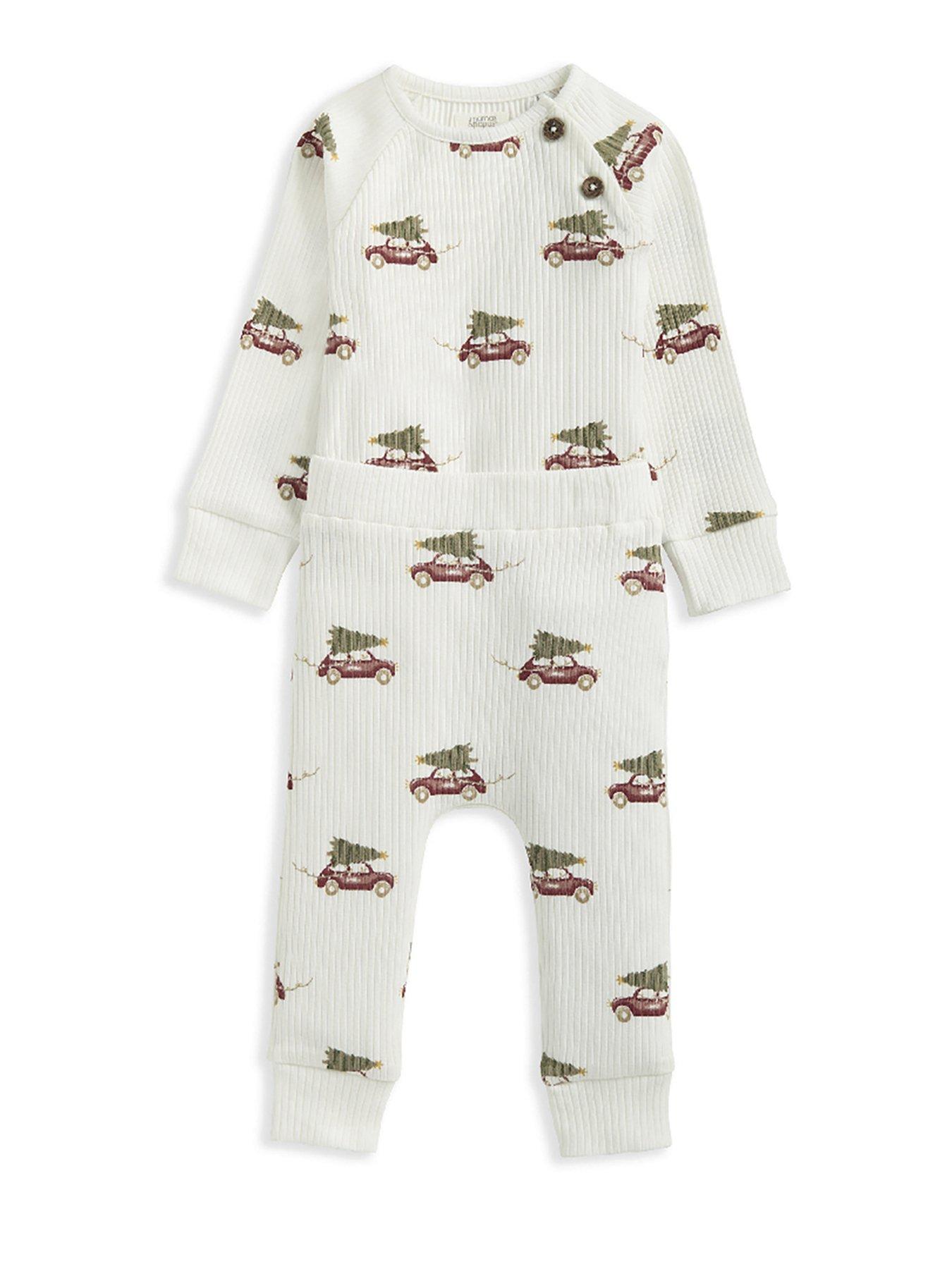 mamas-papas-baby-unisex-2-piece-rib-car-christmas-print-bodysuit-leggings-set-whitestillFront