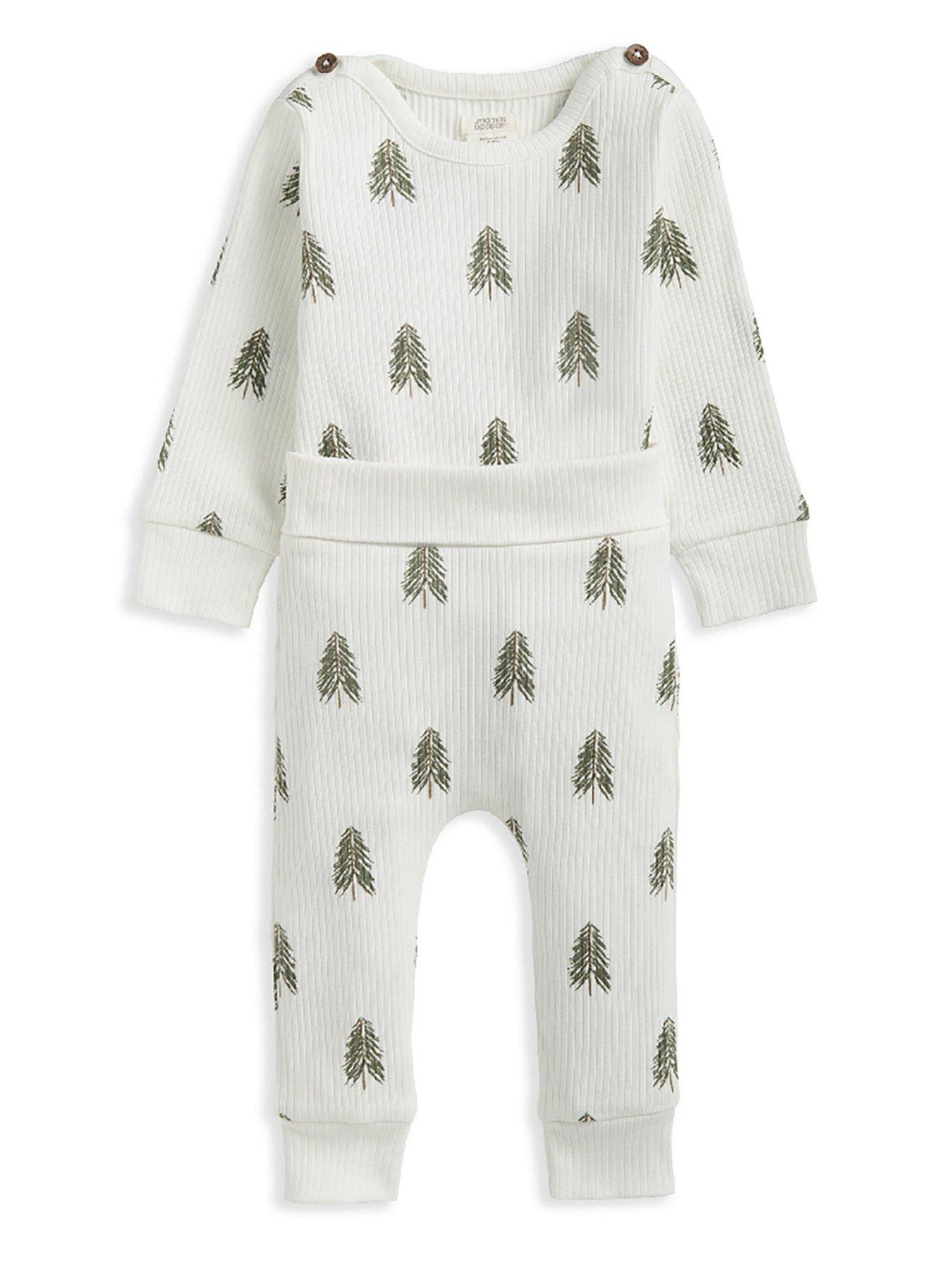 mamas-papas-baby-unisex-2-piece-rib-tree-christmas-print-bodysuit-leggings-set-whitestillFront