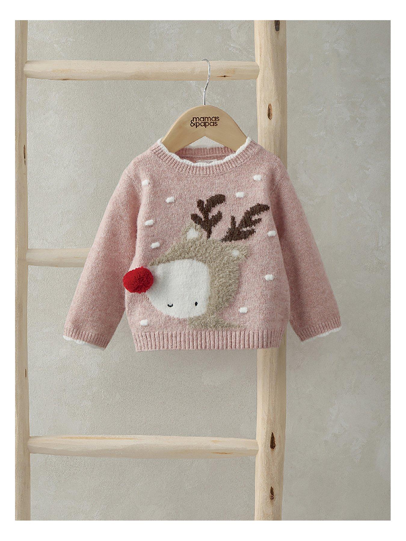 mamas-papas-baby-girls-reindeer-christmas-jumper-pinkback